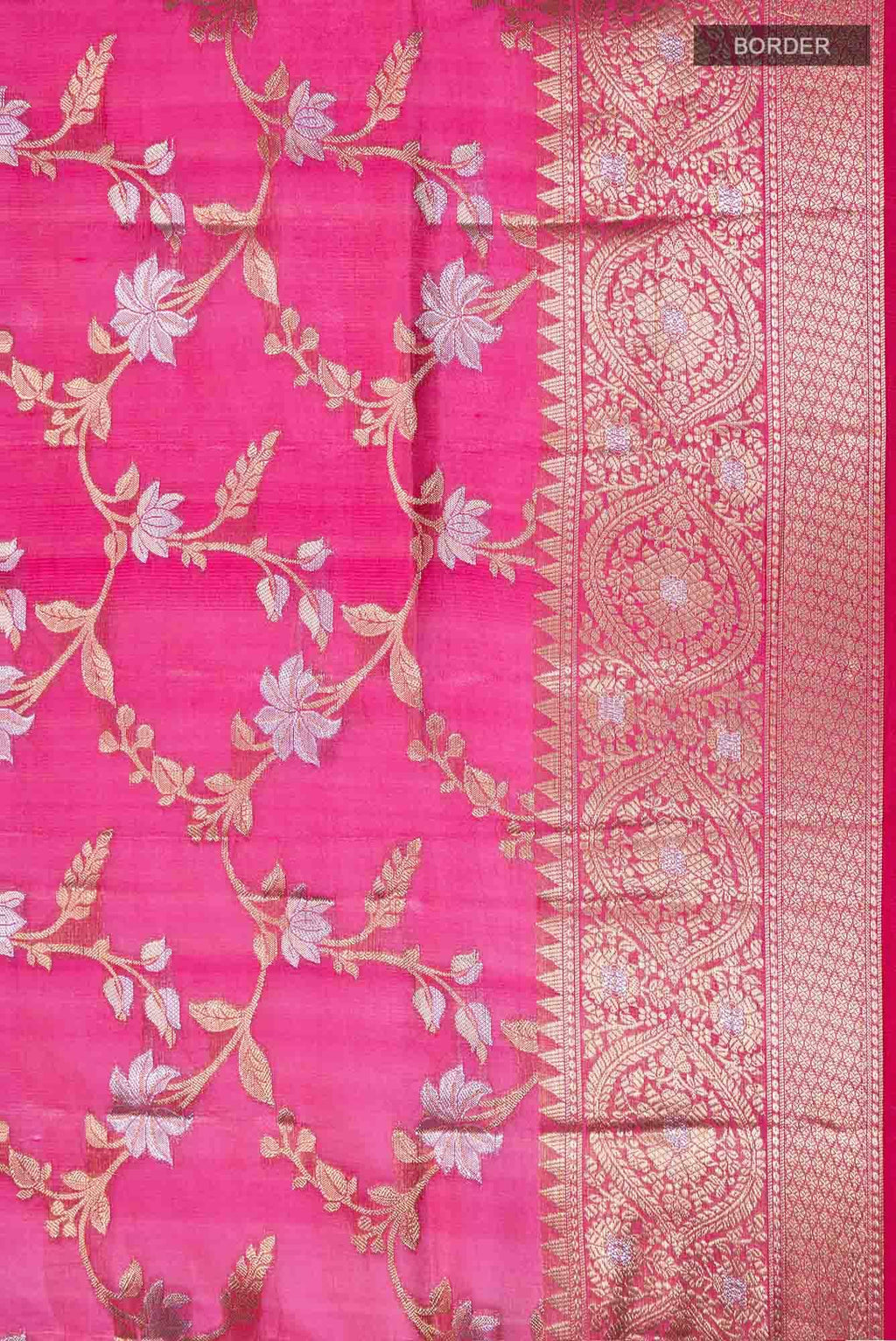 Rose pink Tussar Saree