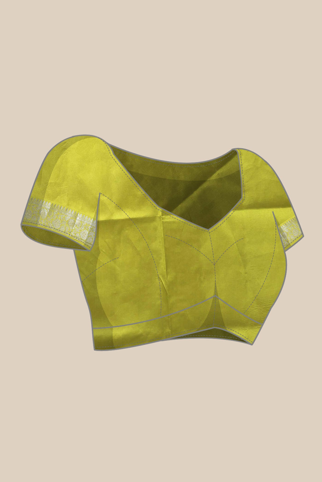 Green Banarasi Raw Silk Saree
