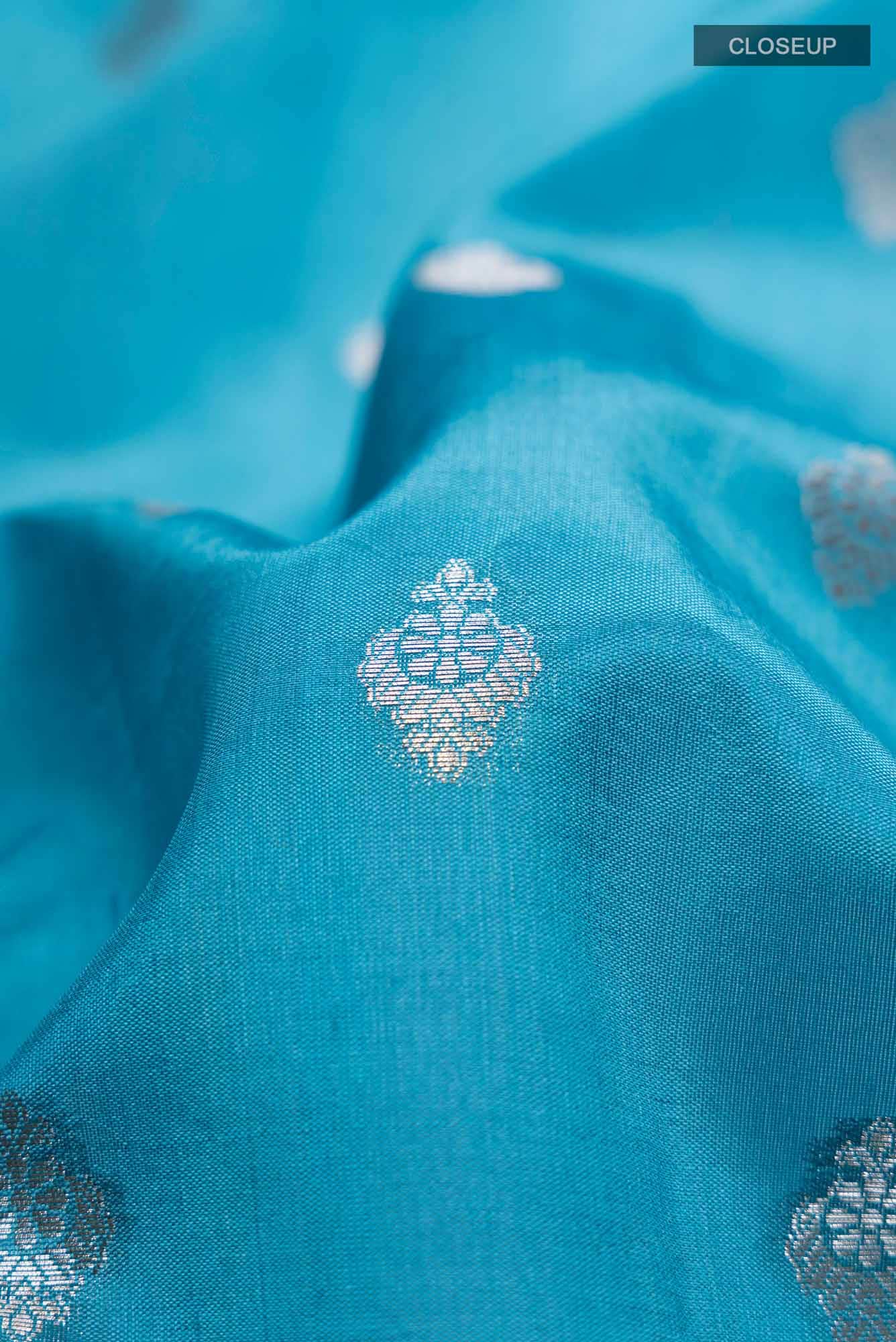 Maya Blue Tussar Silk Saree
