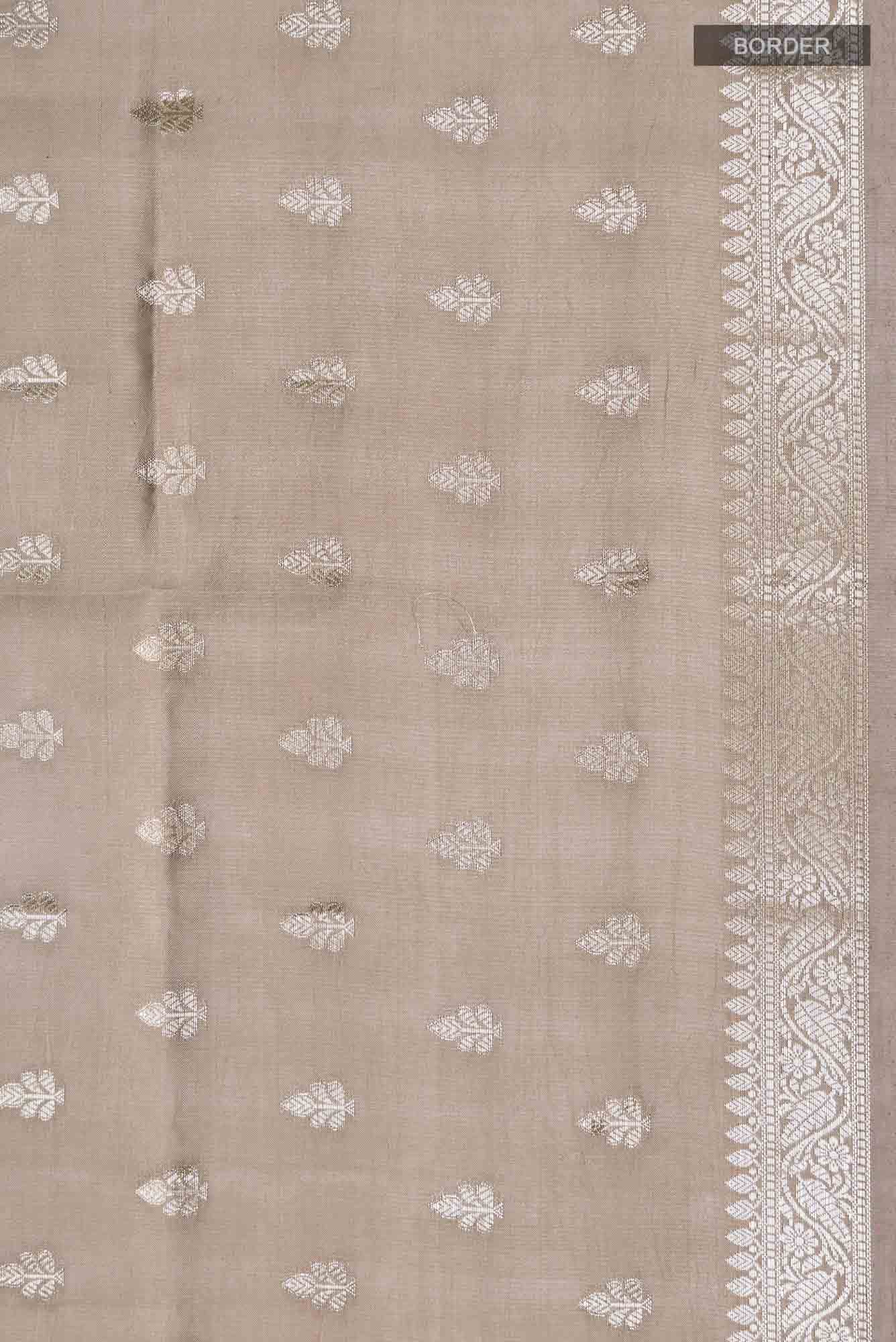 Beige Tussar Saree