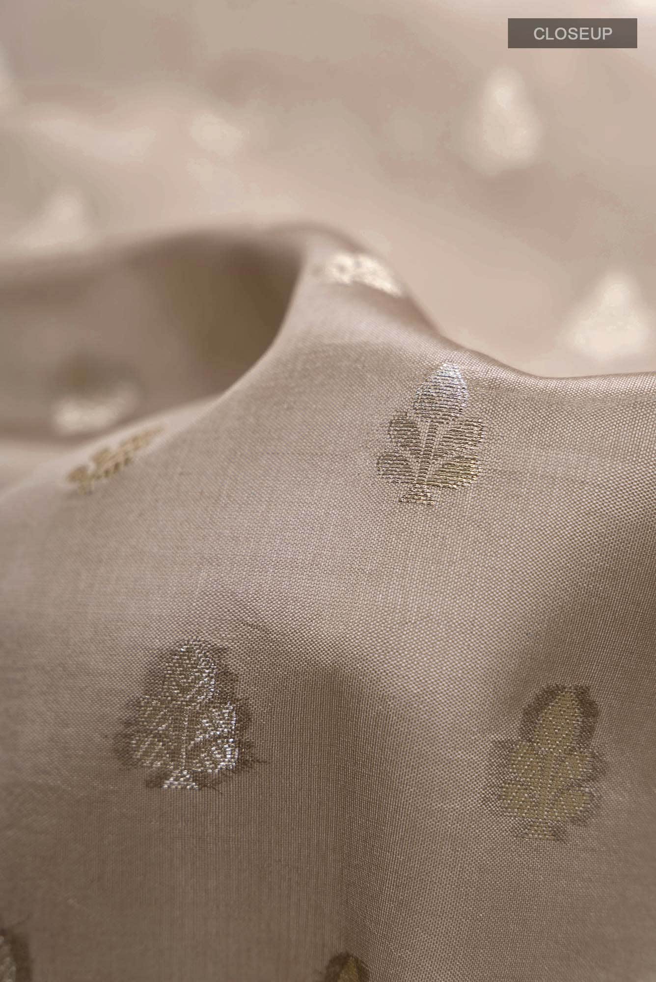 Beige Tussar Saree
