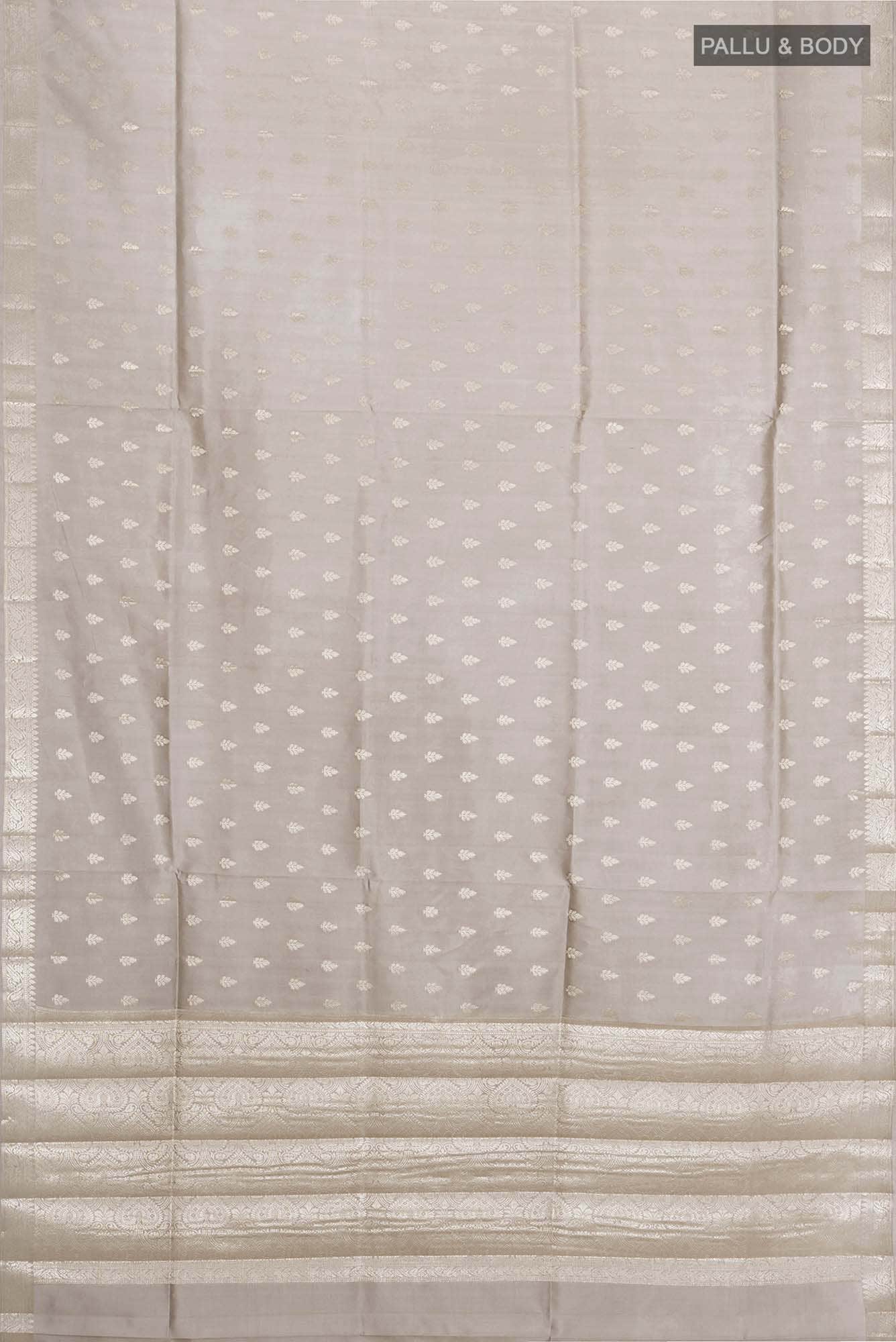 Beige Tussar Saree