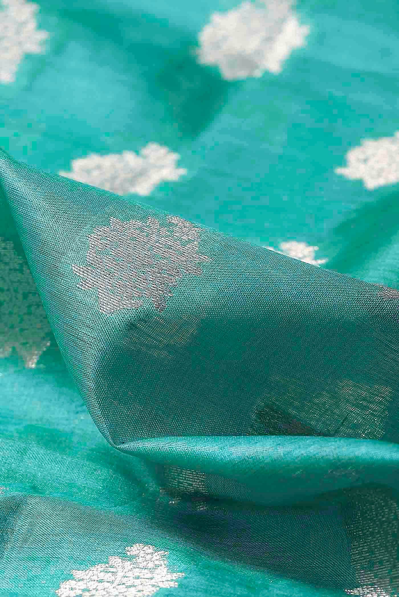 Blue Banarasi Raw Silk Saree