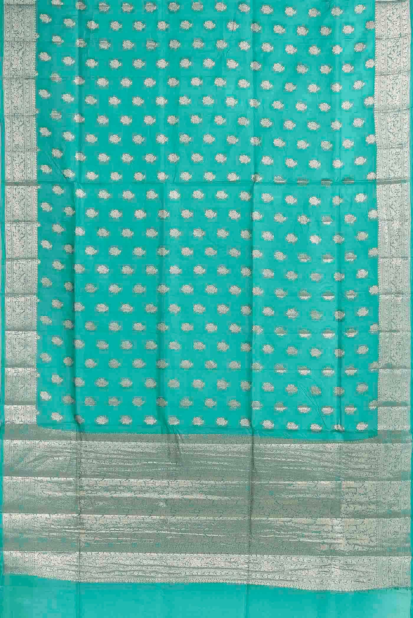 Blue Banarasi Raw Silk Saree