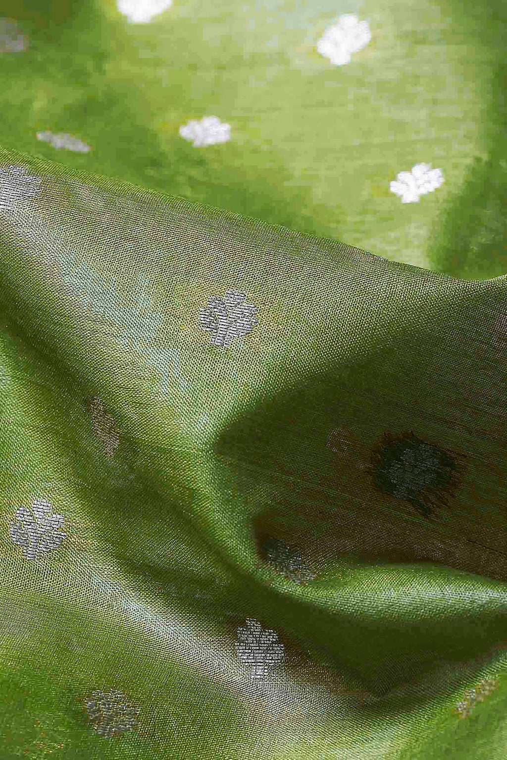 Green Banarasi Raw Silk Saree