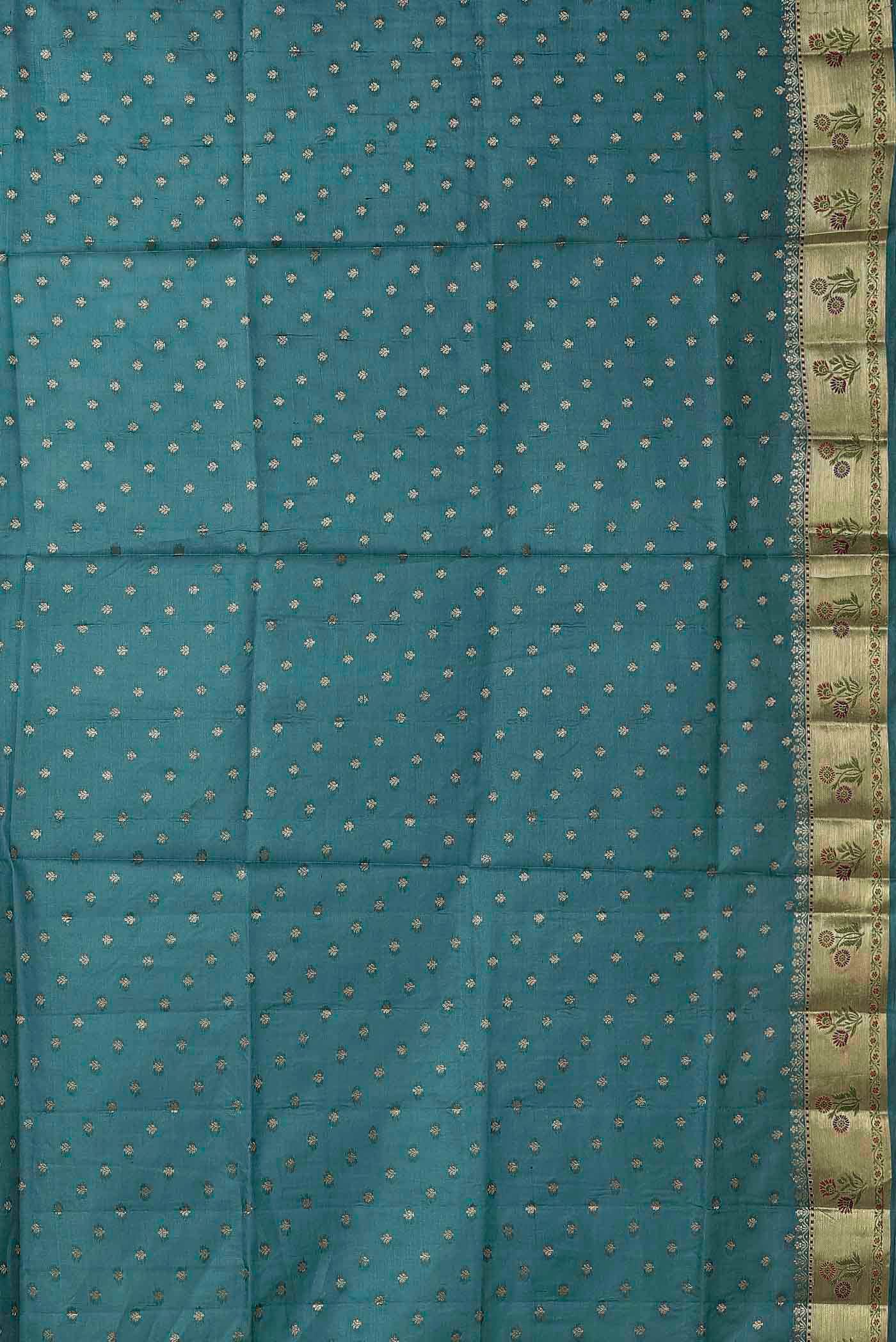 Blue Banarasi Tussar Silk Saree