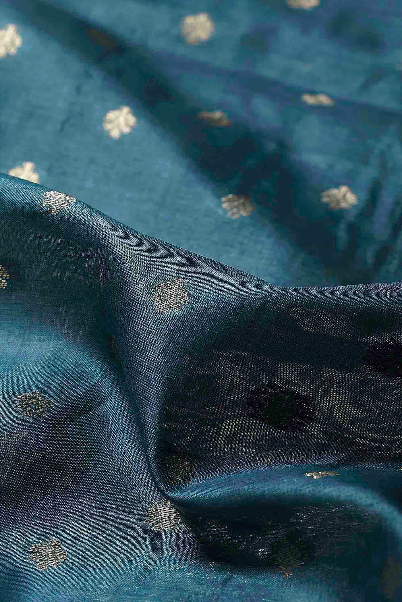 Blue Banarasi Tussar Silk Saree