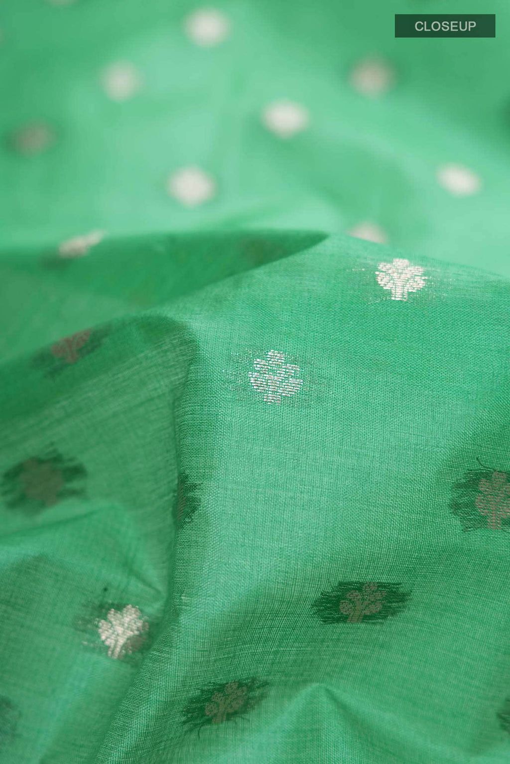 Light Green Tussar Silk Saree