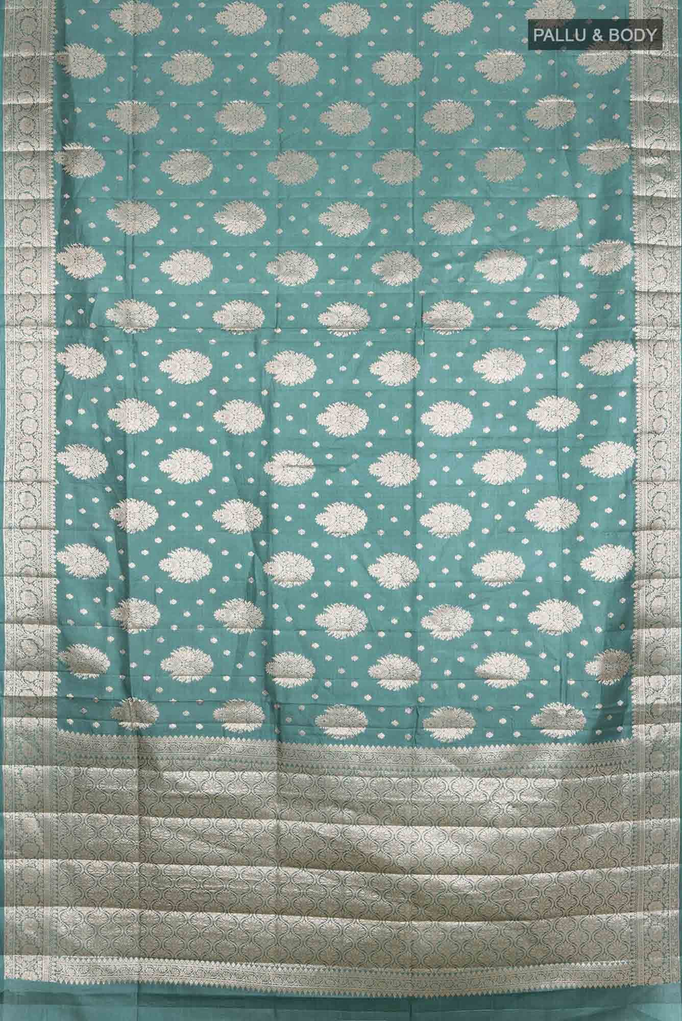 Davys Grey Banarasi Tussar Silk Saree