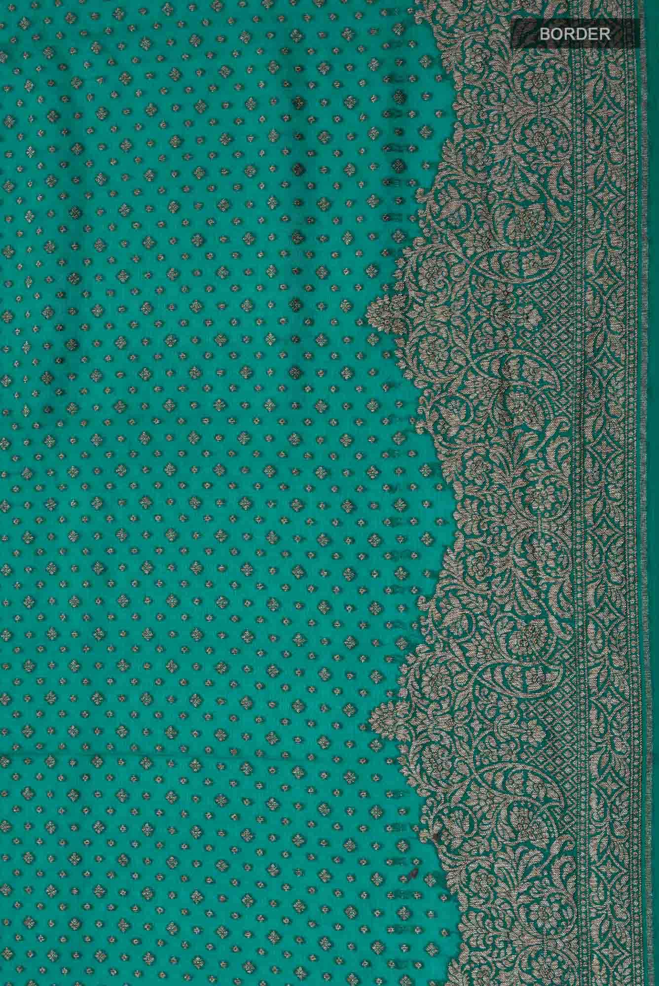 Green Banarasi Georgette Saree