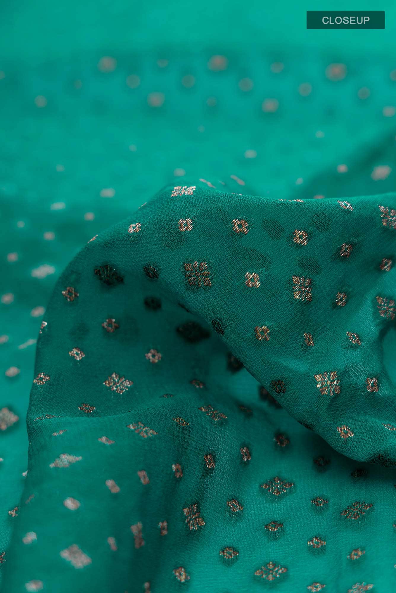 Green Banarasi Georgette Saree