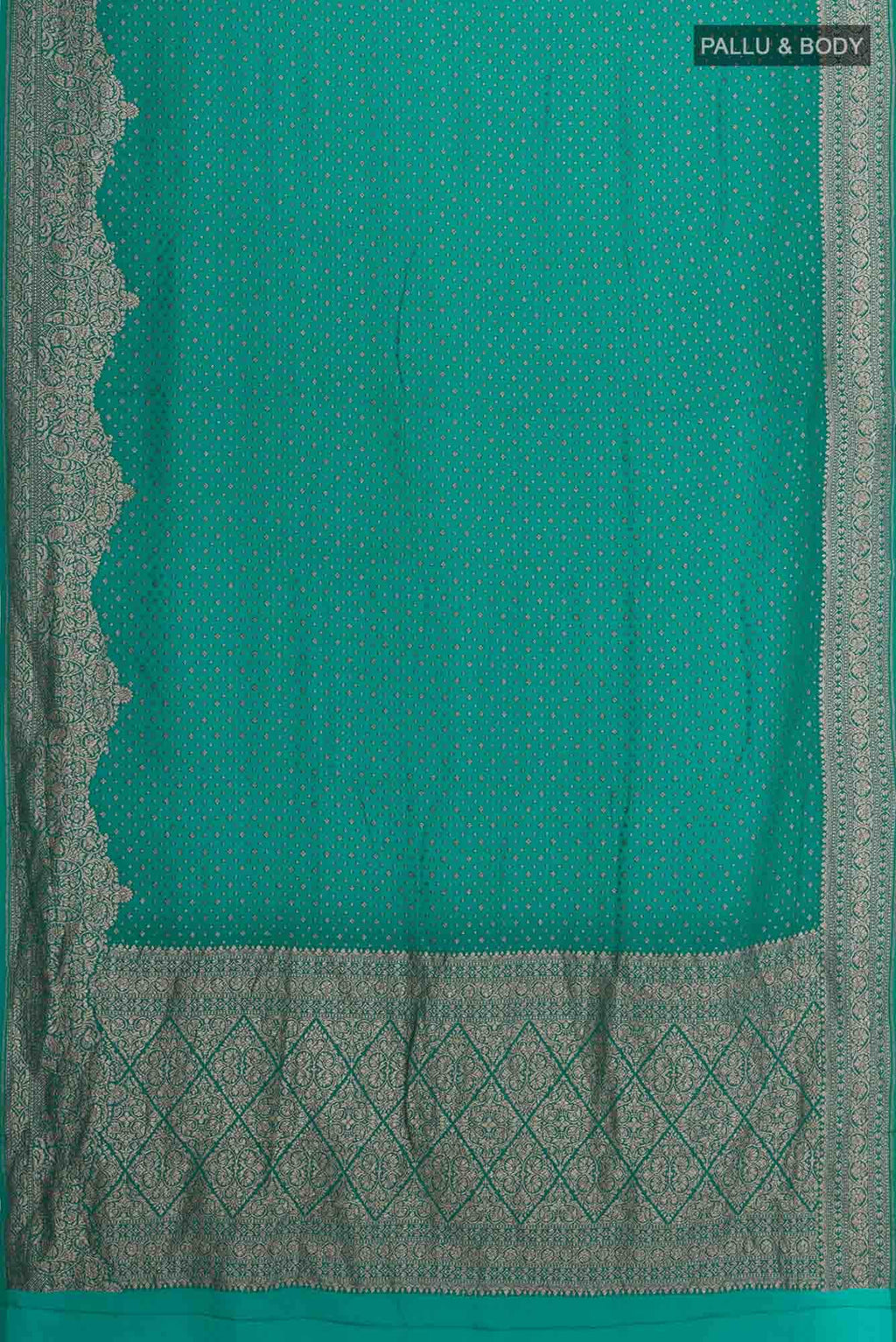 Green Banarasi Georgette Saree