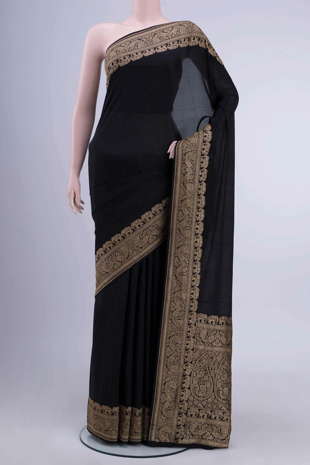 Black Banarasi Georgette Saree