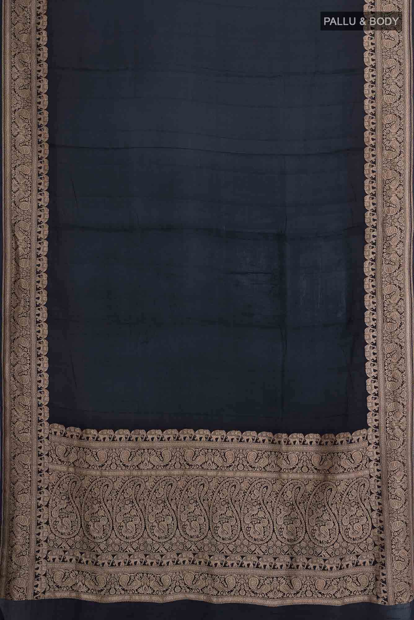 Black Banarasi Georgette Saree