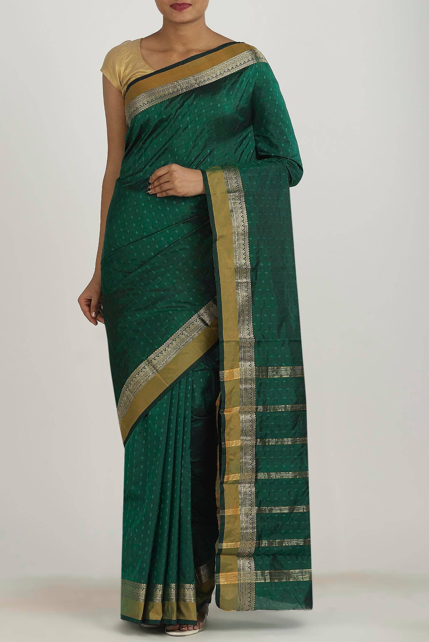 Green Blended Bangalore Silk Saree
