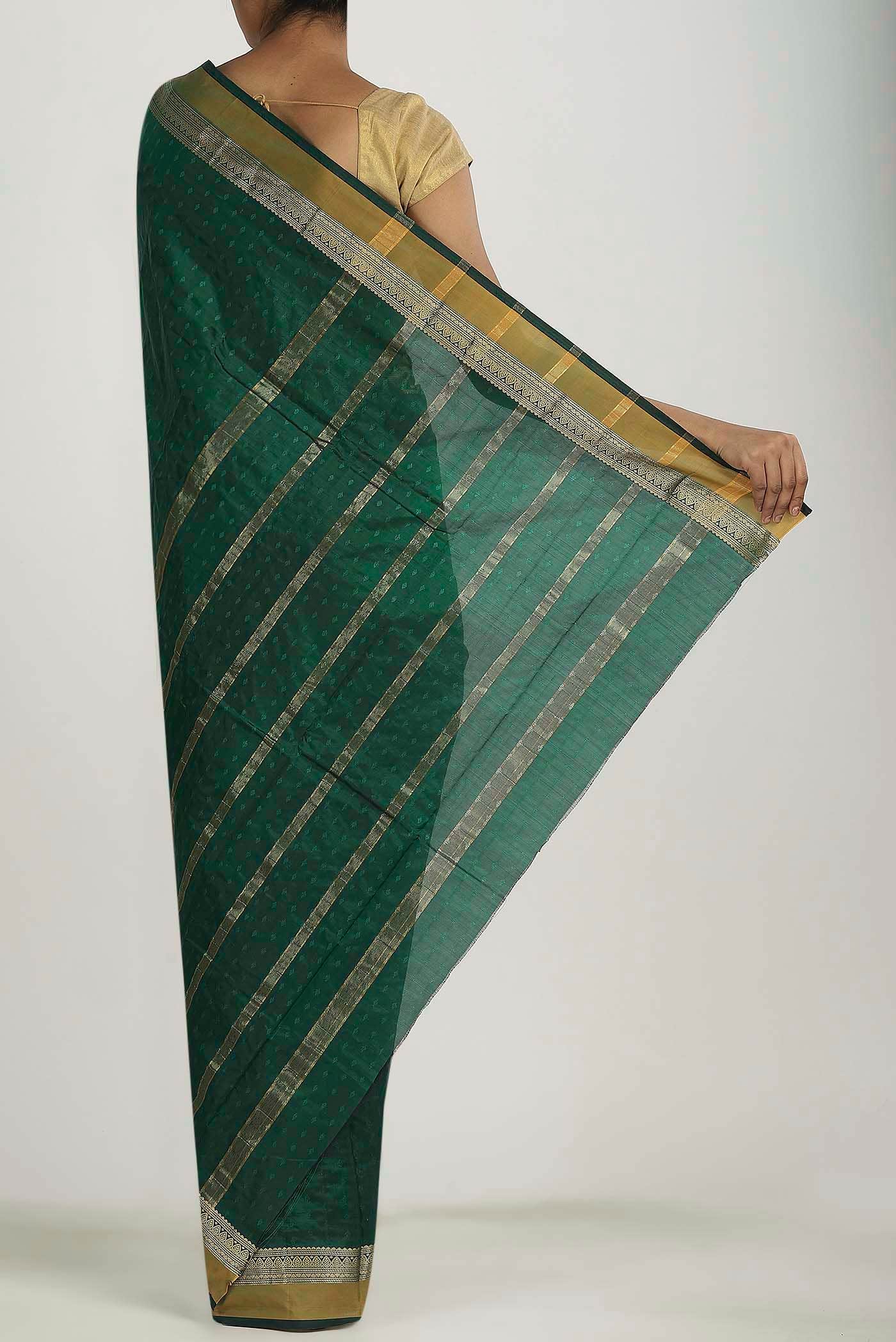 Green Blended Bangalore Silk Saree