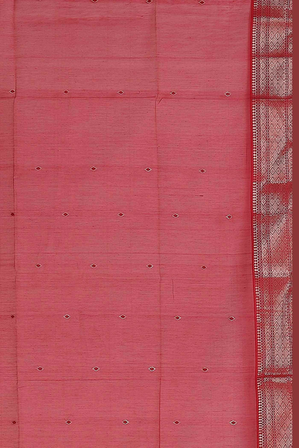 Red Maheshwari Silk Cotton Saree
