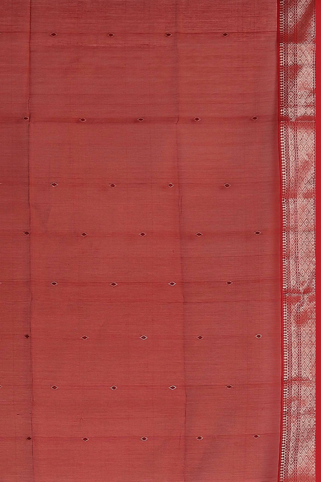 Red Maheshwari Silk Cotton Saree