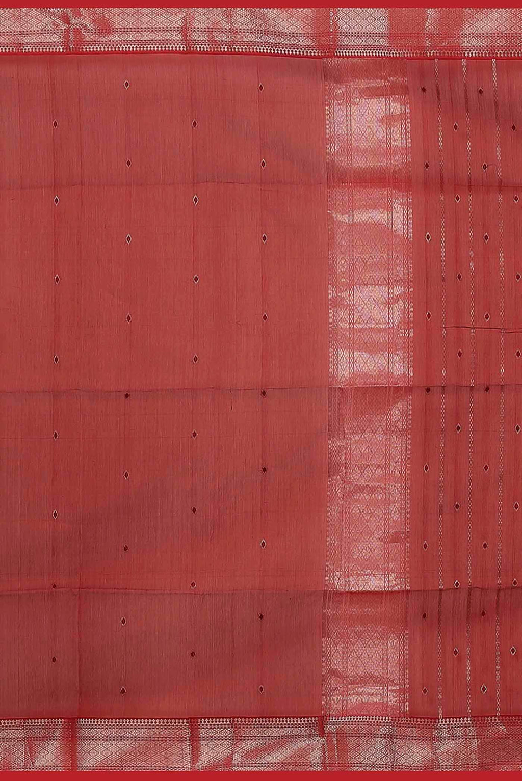 Red Maheshwari Silk Cotton Saree