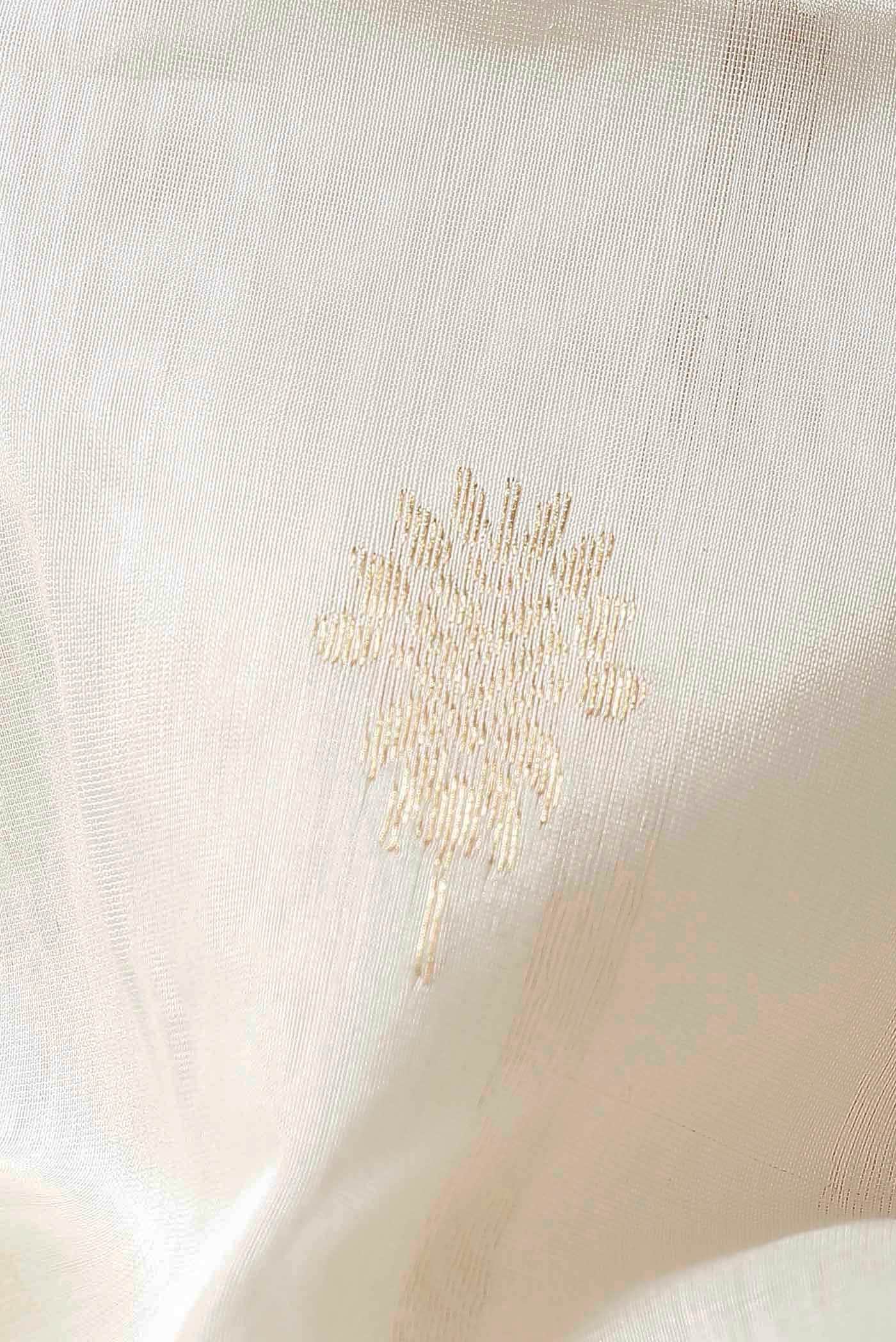 Off White Maheshwari Silk Cotton Saree