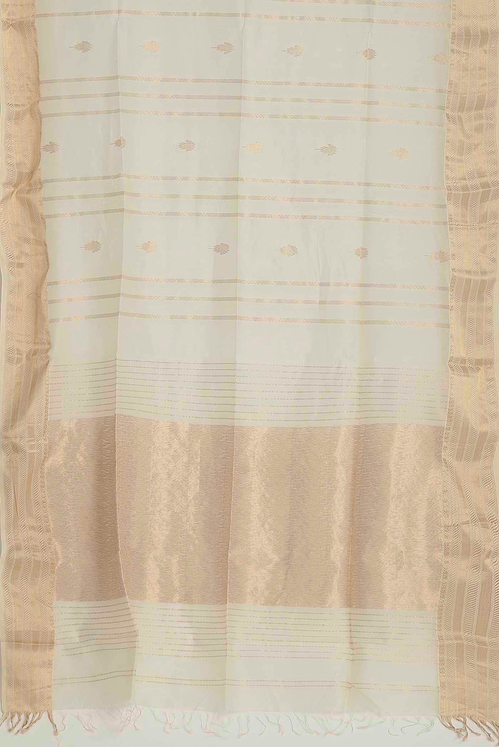 Off White Maheshwari Silk Cotton Saree