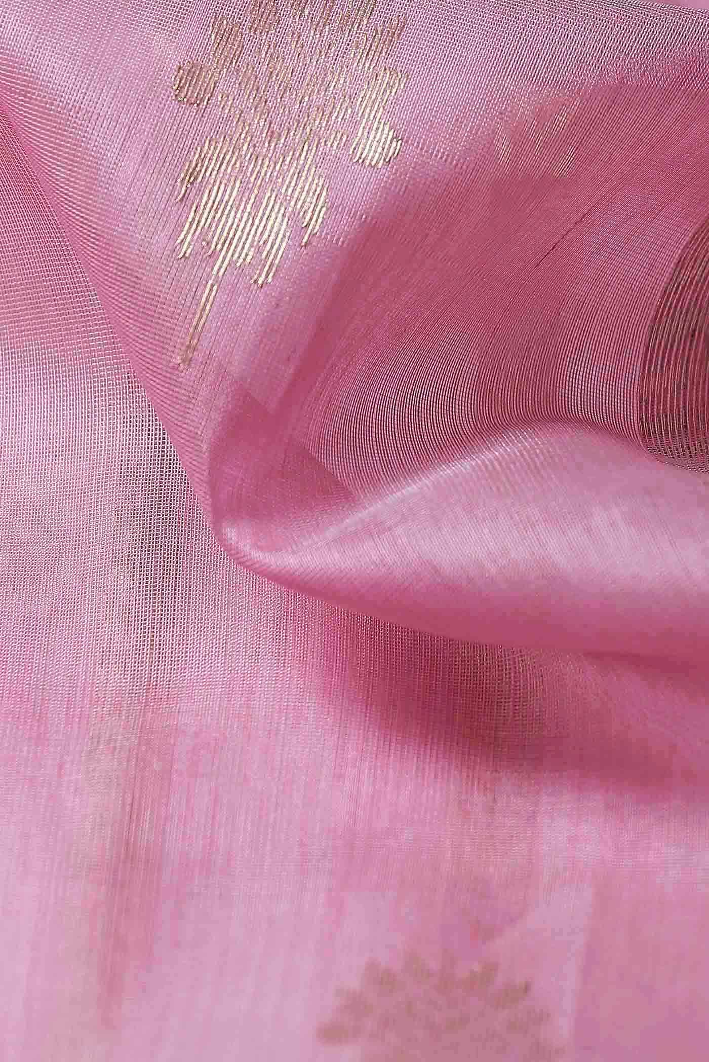 Pink Maheshwari Silk Cotton Saree