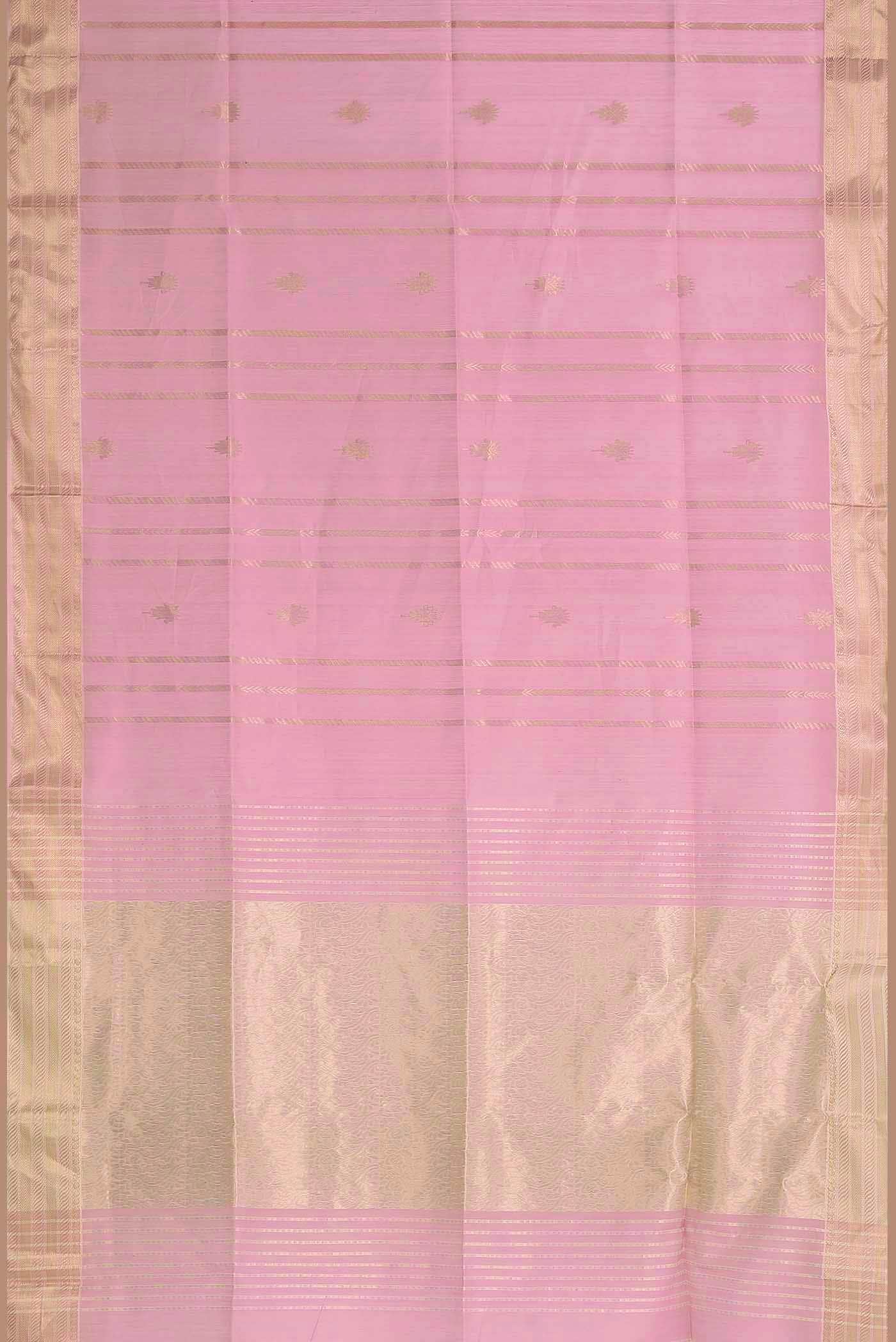 Pink Maheshwari Silk Cotton Saree