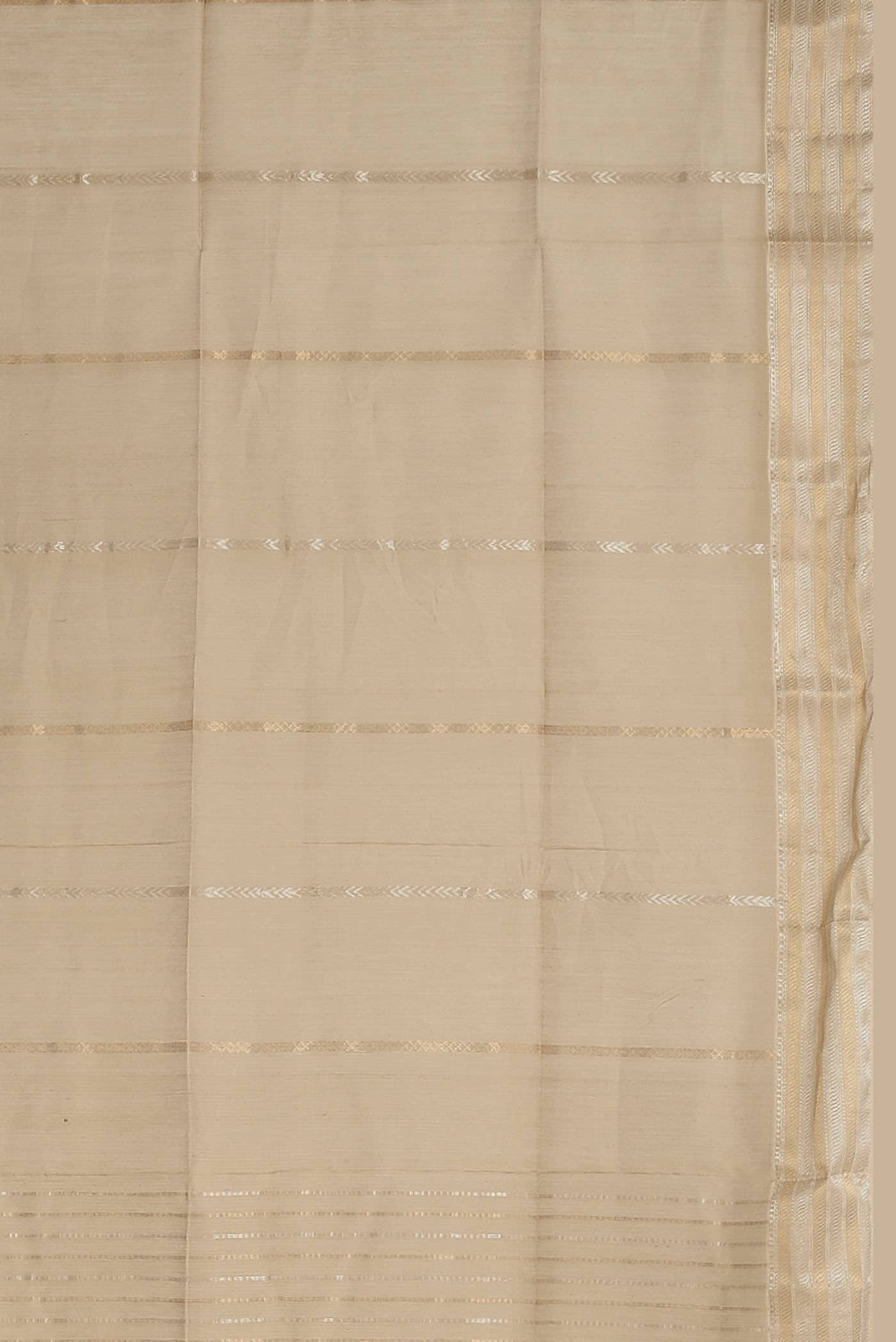 Beige Maheshwari Silk Cotton Saree