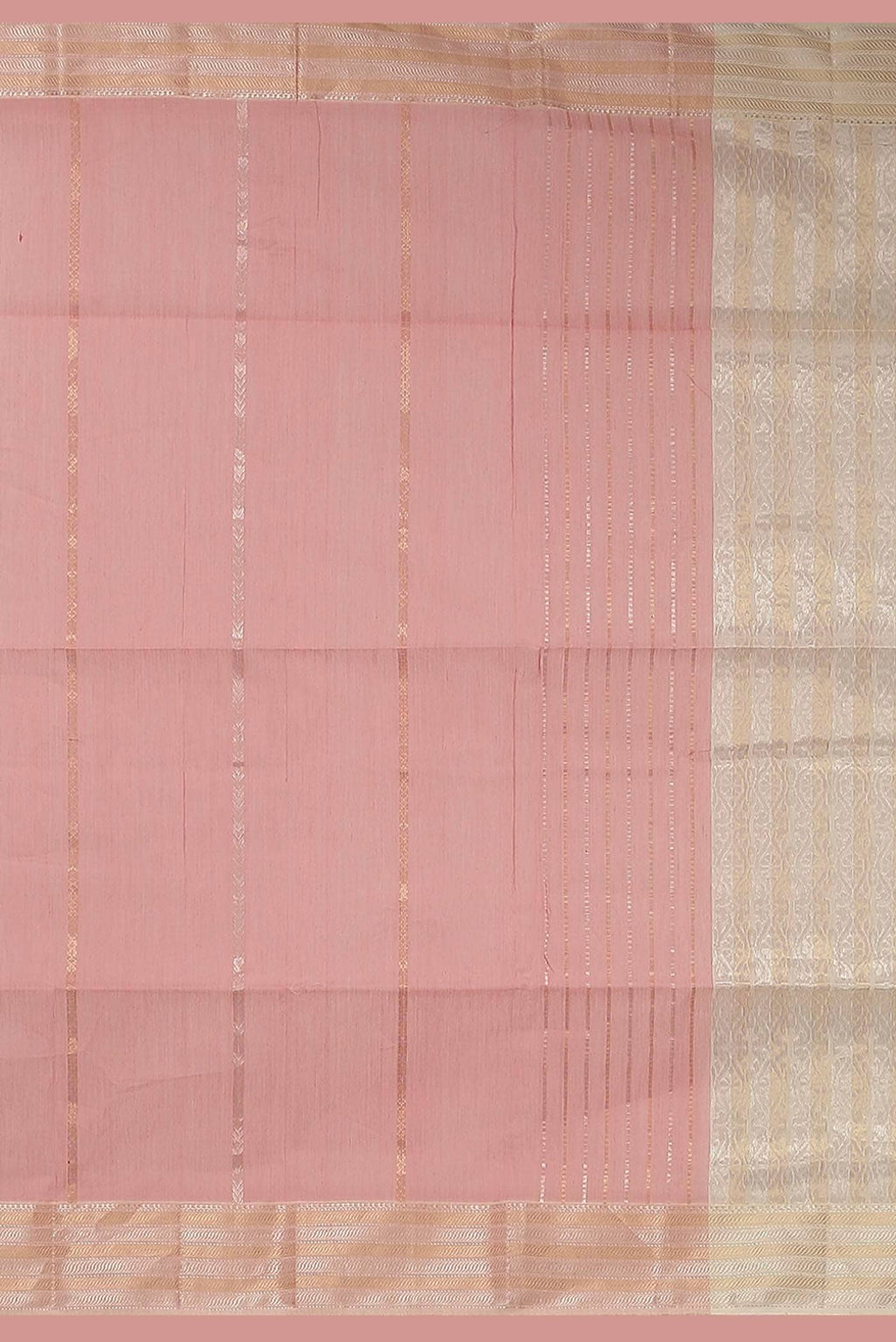 Coral Maheshwari Silk Cotton Saree