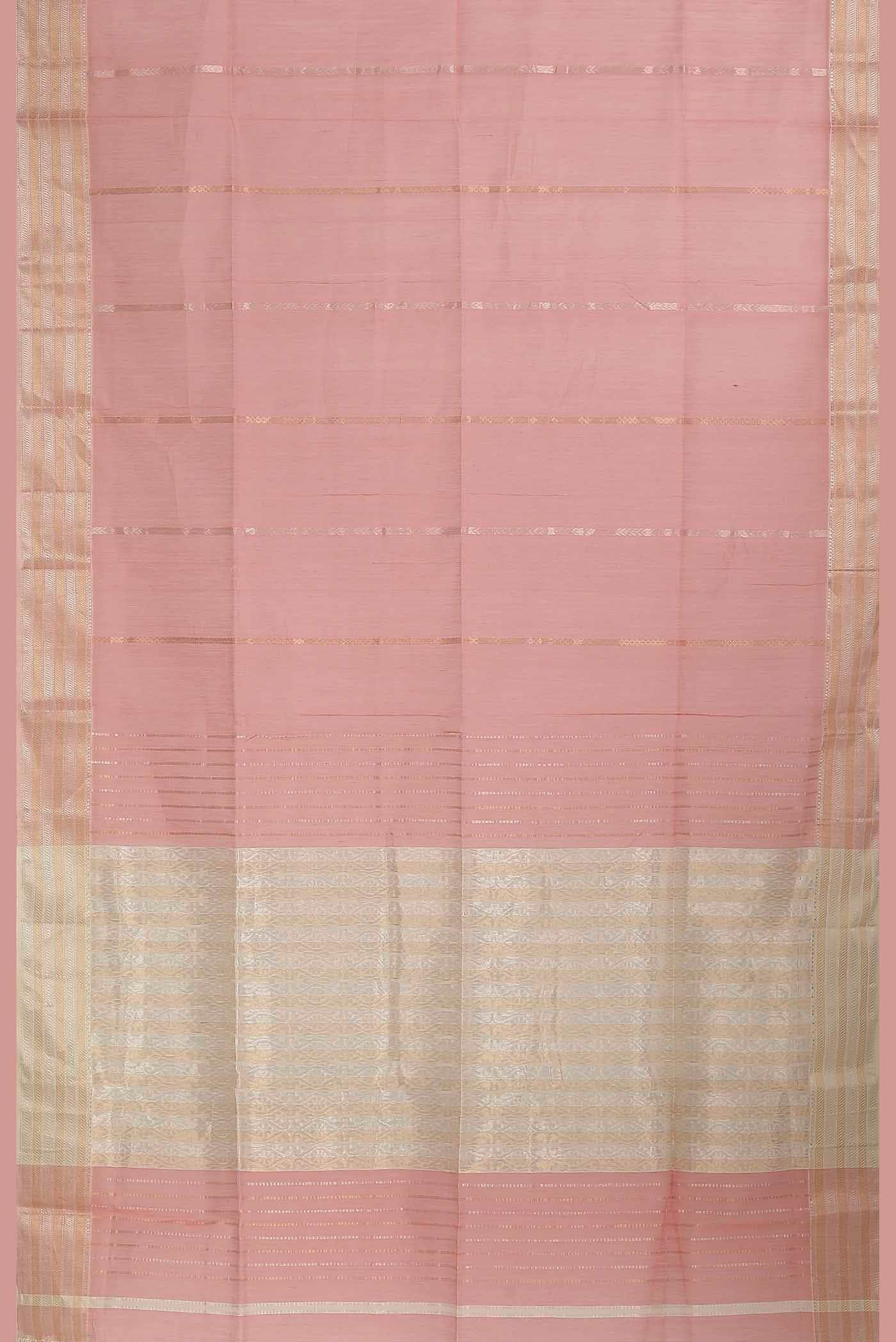 Coral Maheshwari Silk Cotton Saree