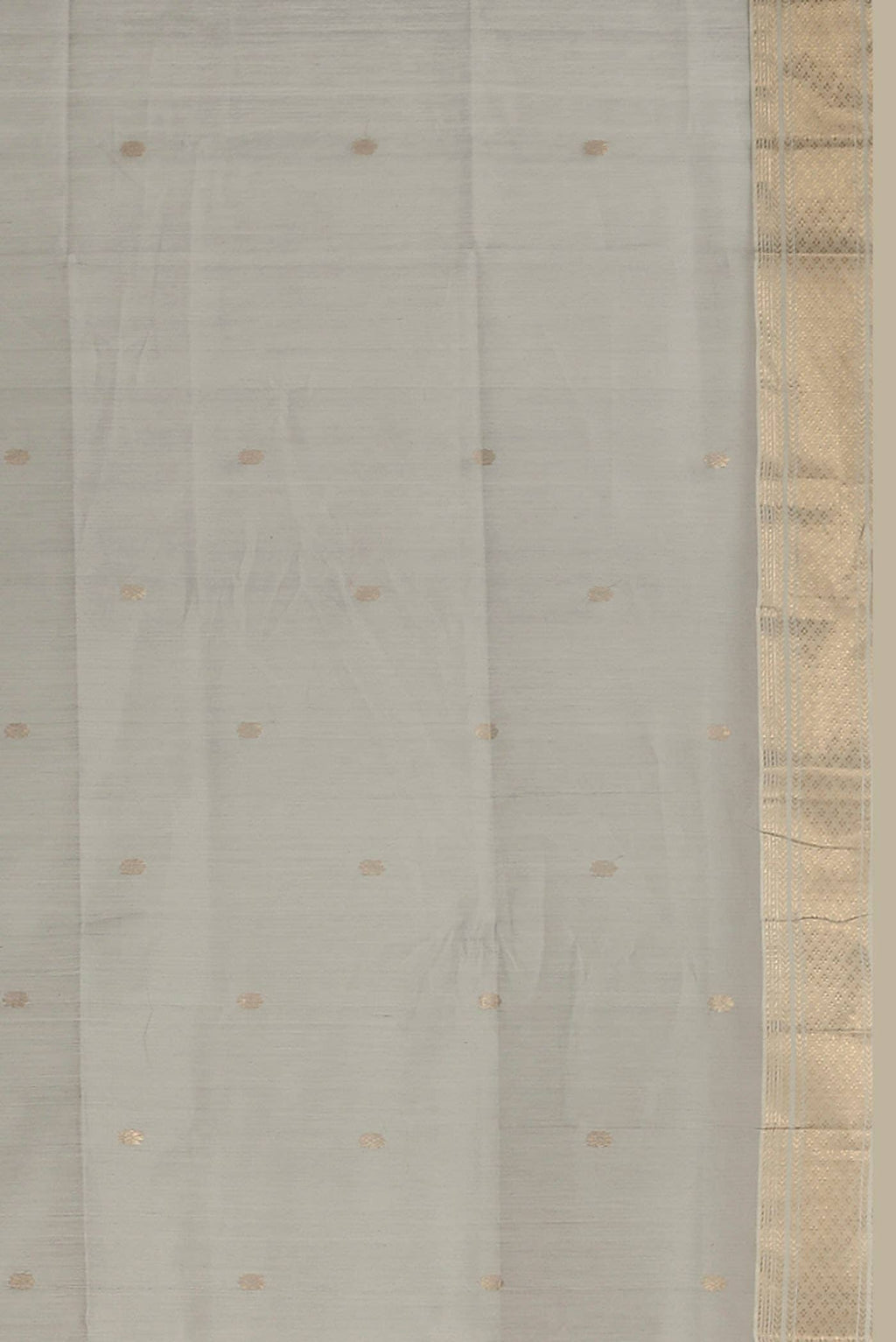 Grey Maheshwari Silk Cotton Saree