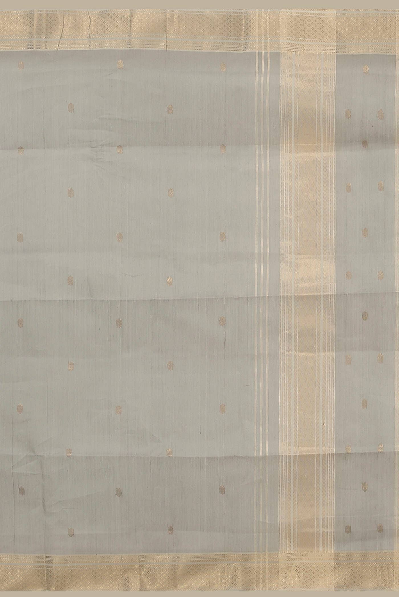Grey Maheshwari Silk Cotton Saree