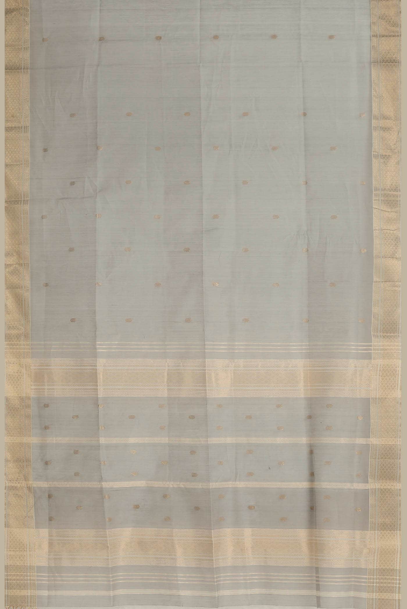 Grey Maheshwari Silk Cotton Saree