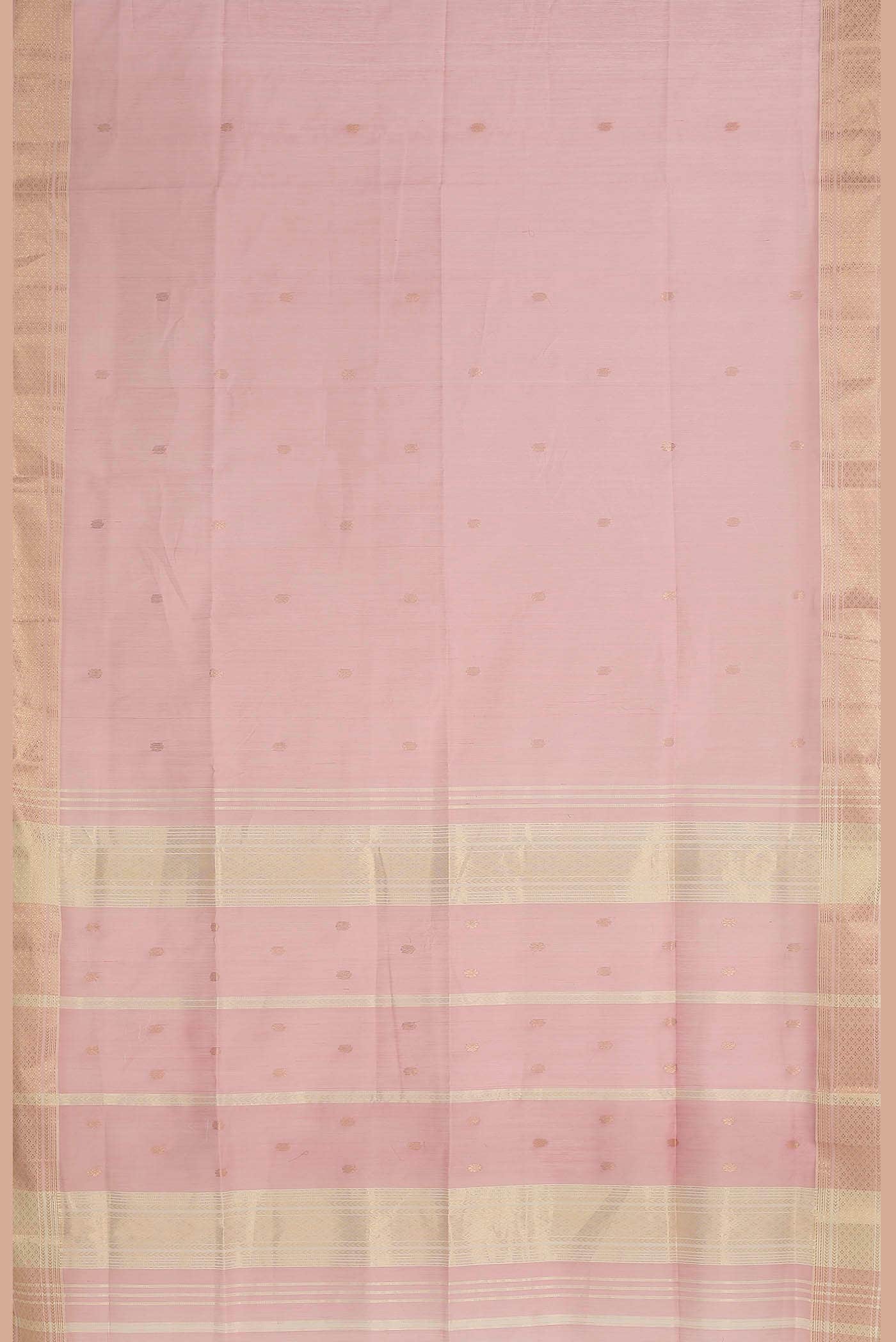 Pink Maheshwari Silk Cotton Saree