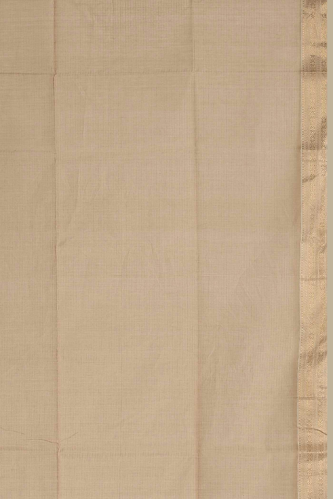 Beige Maheshwari Silk Cotton Saree