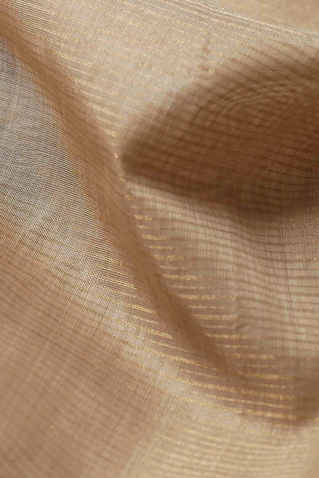 Beige Maheshwari Silk Cotton Saree