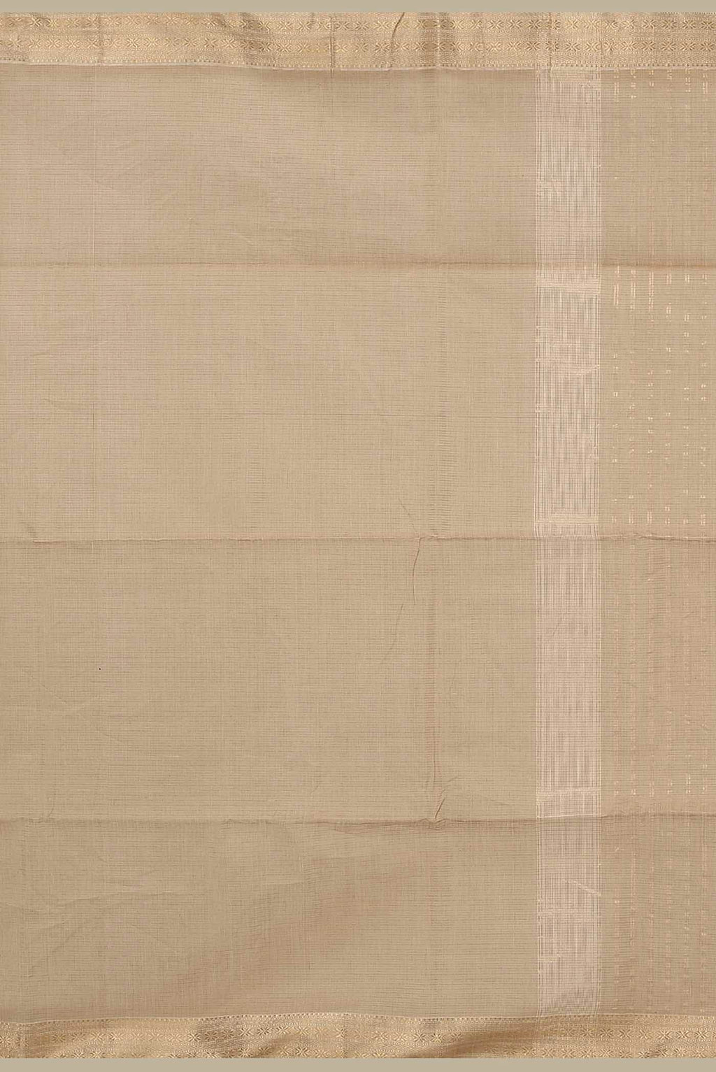 Beige Maheshwari Silk Cotton Saree