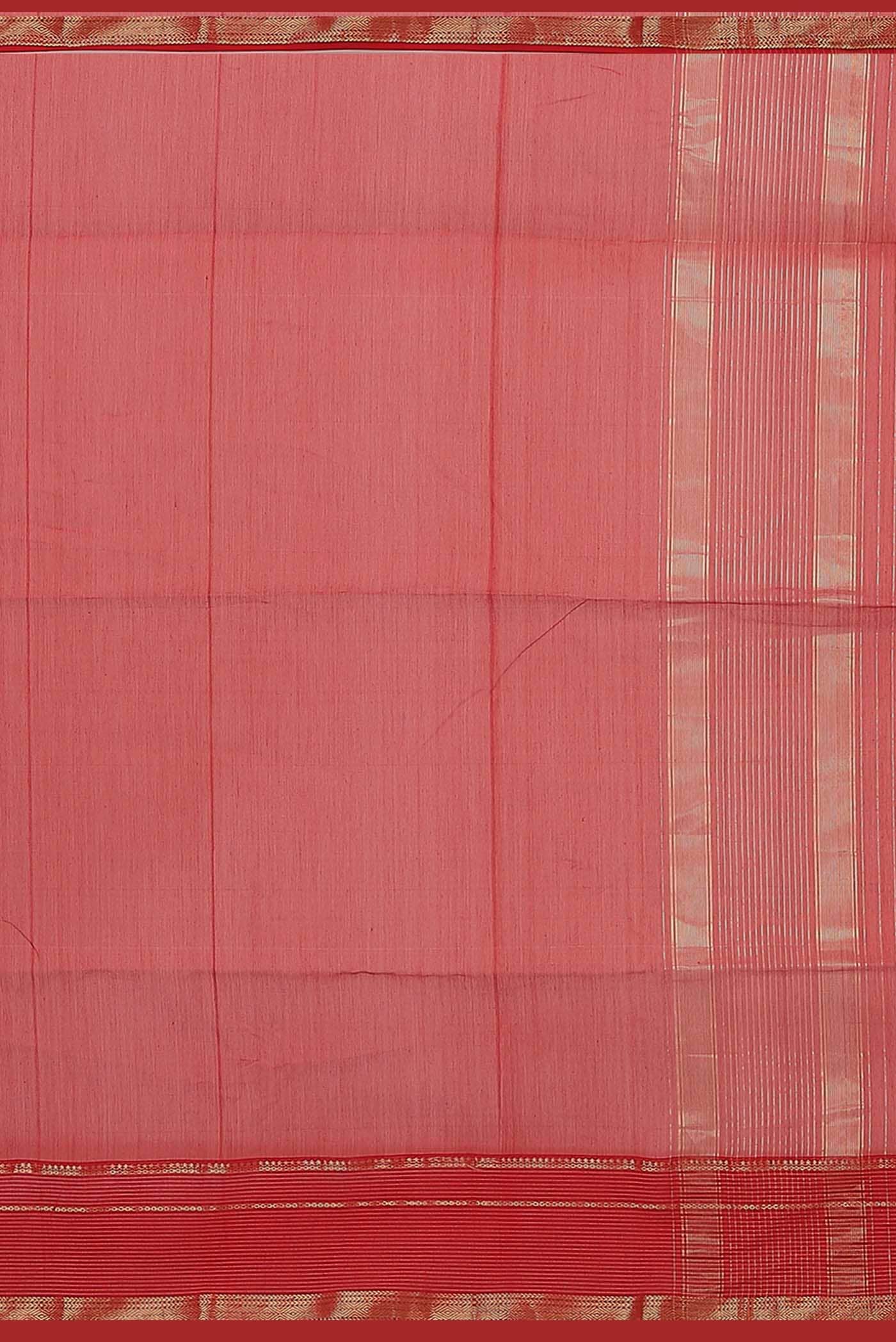 Yellow Maheshwari Silk Cotton Saree