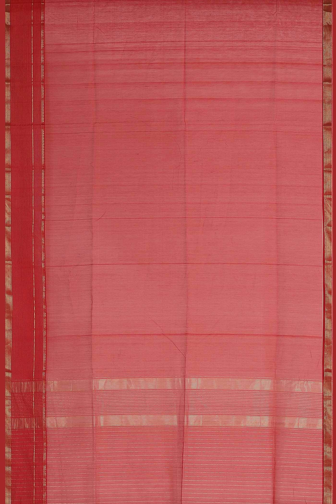 Yellow Maheshwari Silk Cotton Saree