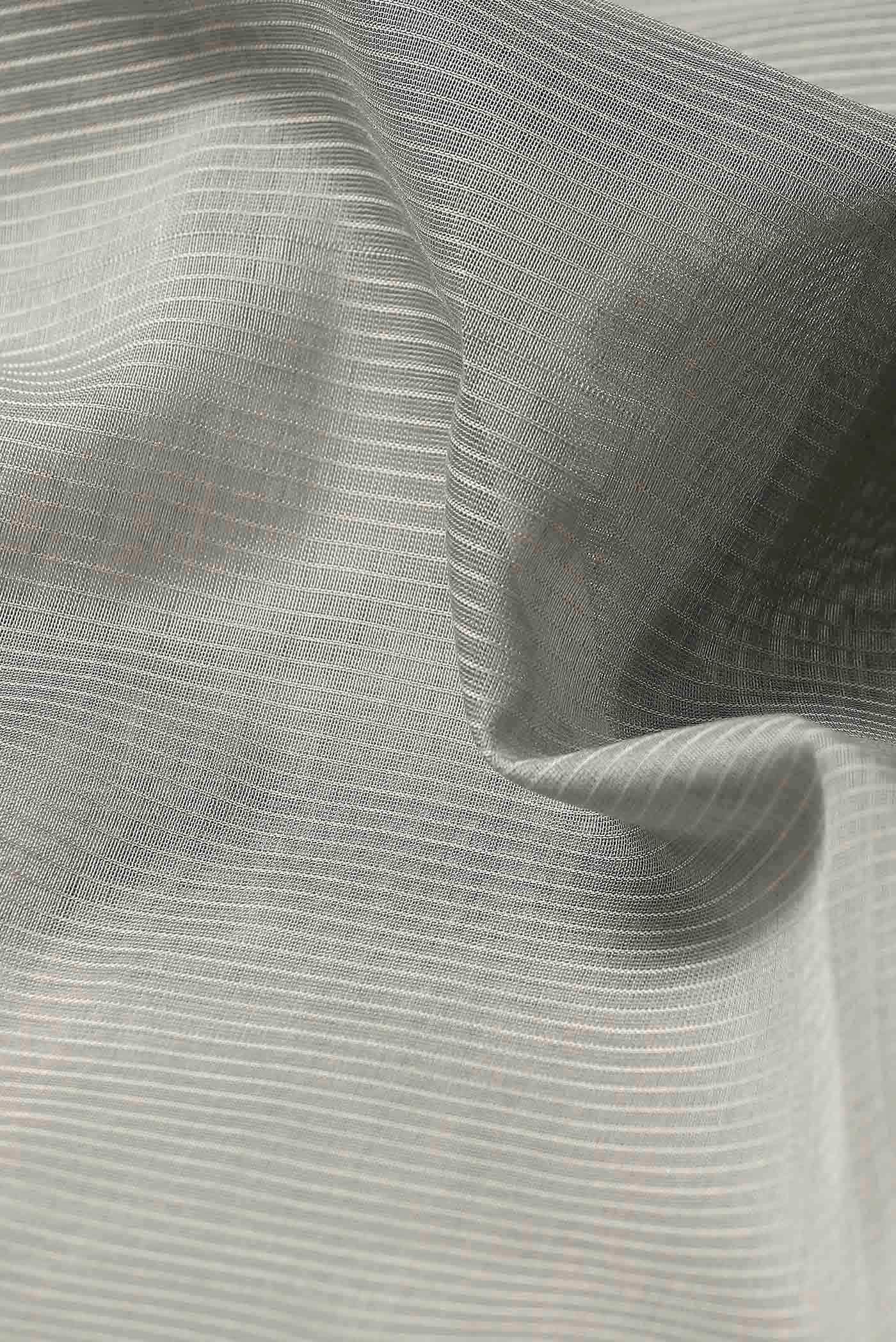 Grey Maheshwari Silk Cotton Saree