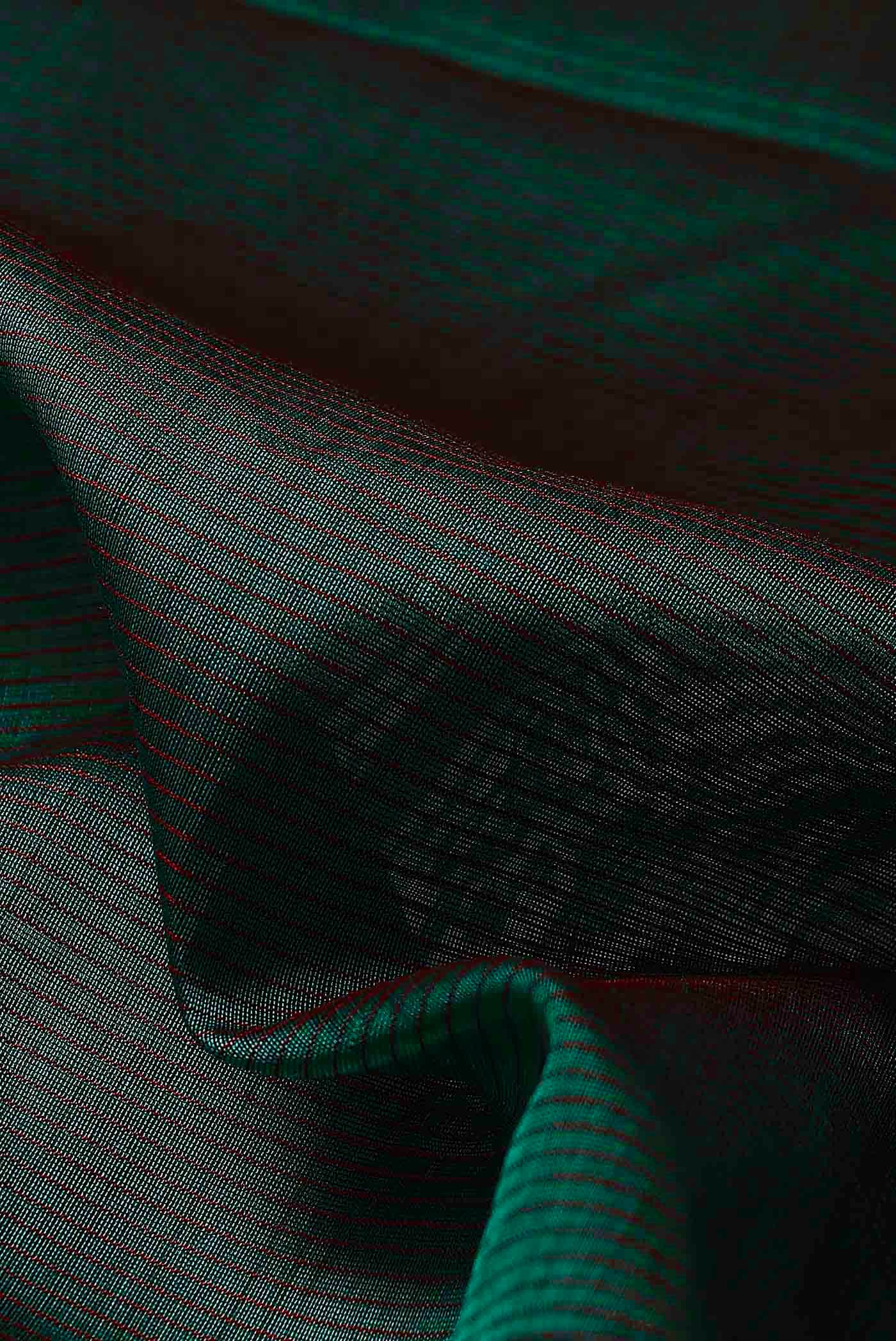 Green Maheshwari Silk Cotton Saree