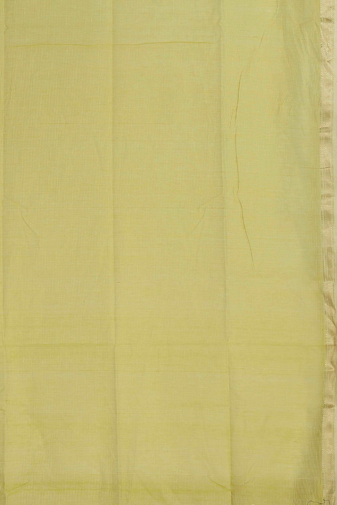Yellow Maheshwari Silk Cotton Saree