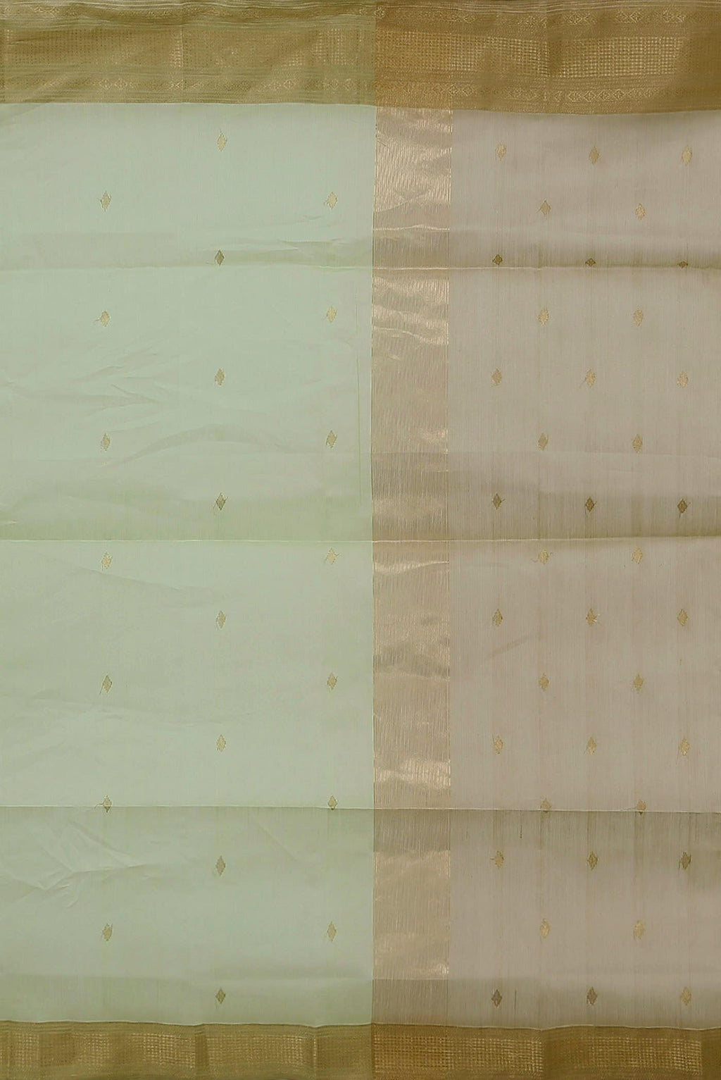 Green Maheshwari Silk Cotton Saree