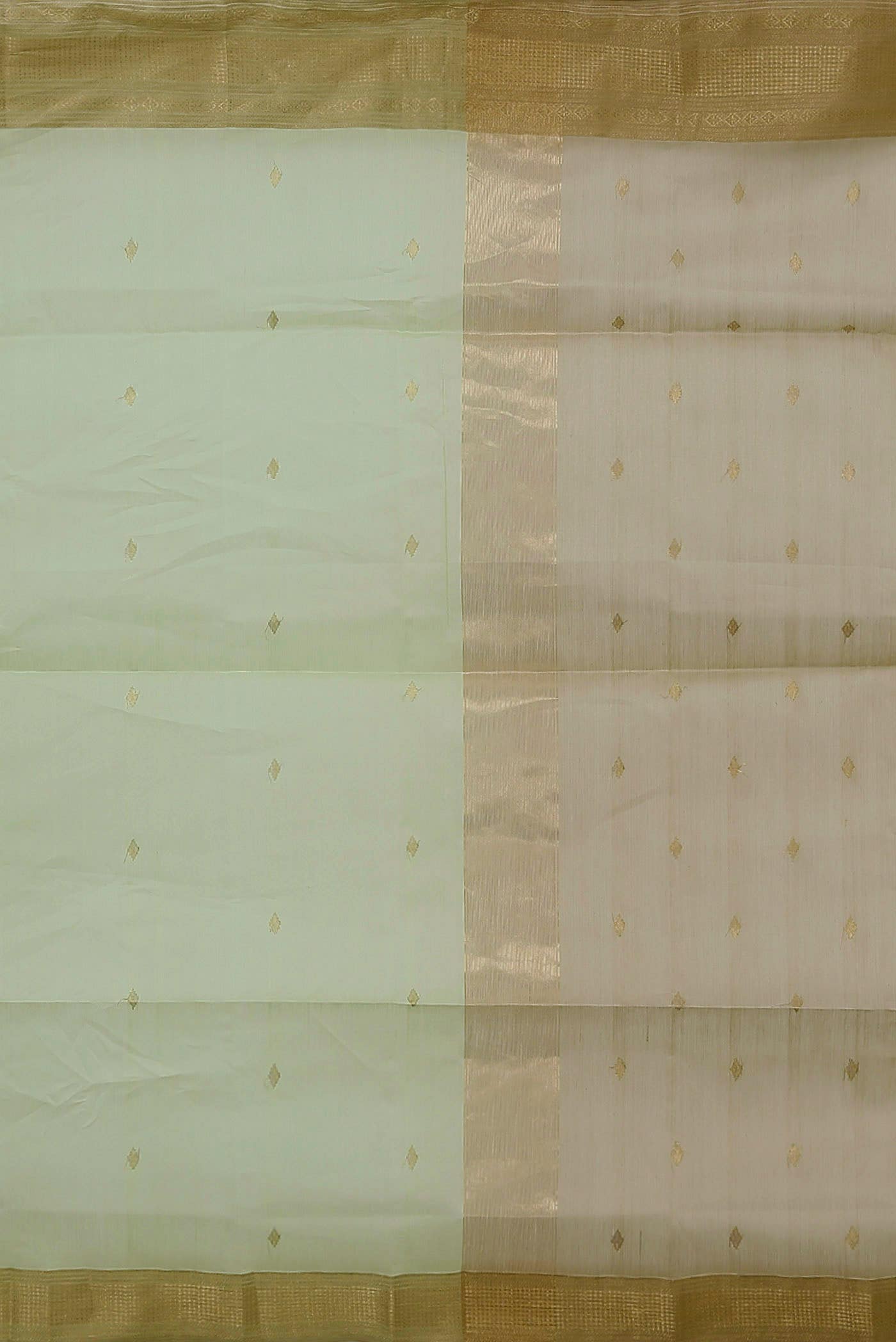Green Maheshwari Silk Cotton Saree