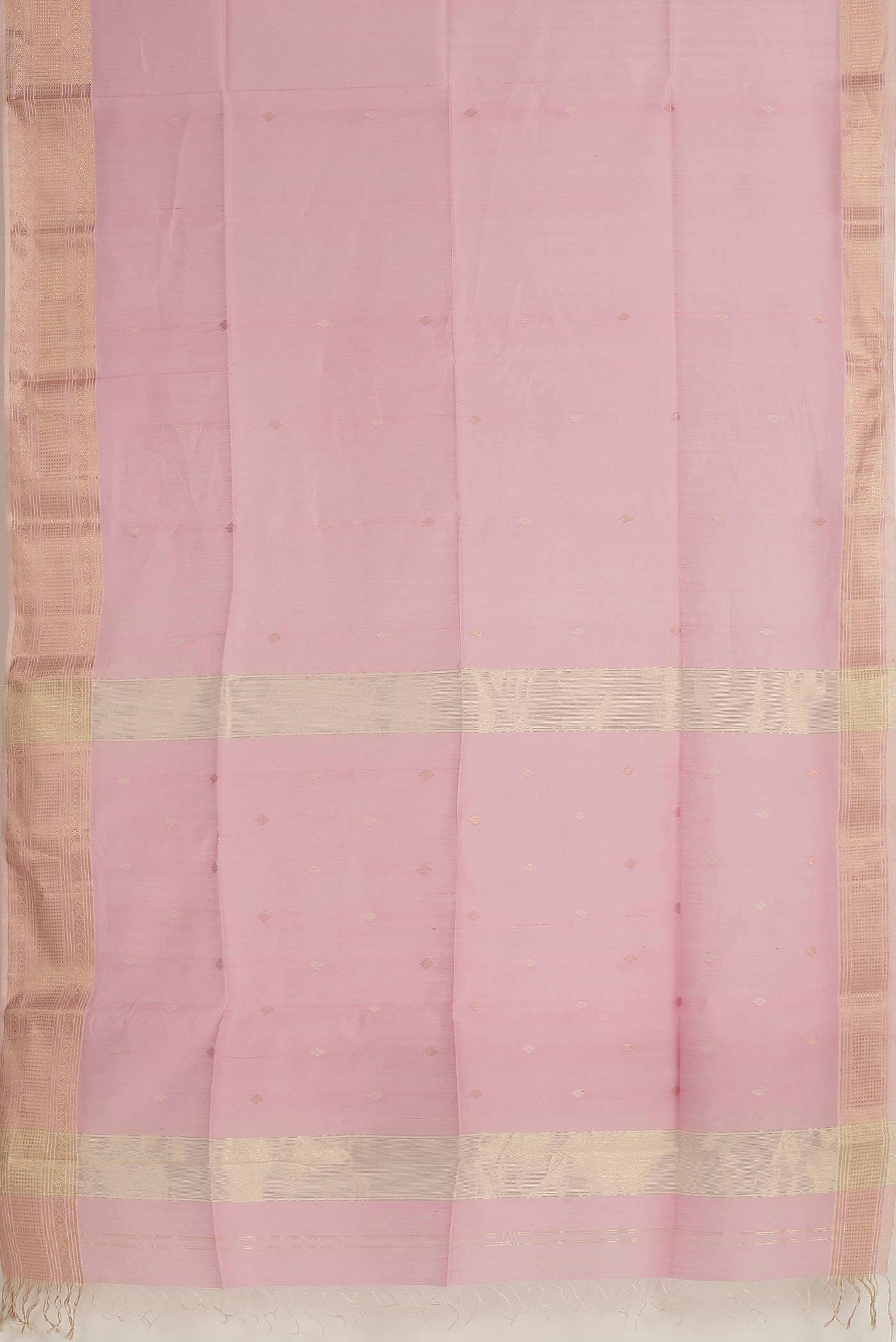 Pink Maheshwari Silk Cotton Saree