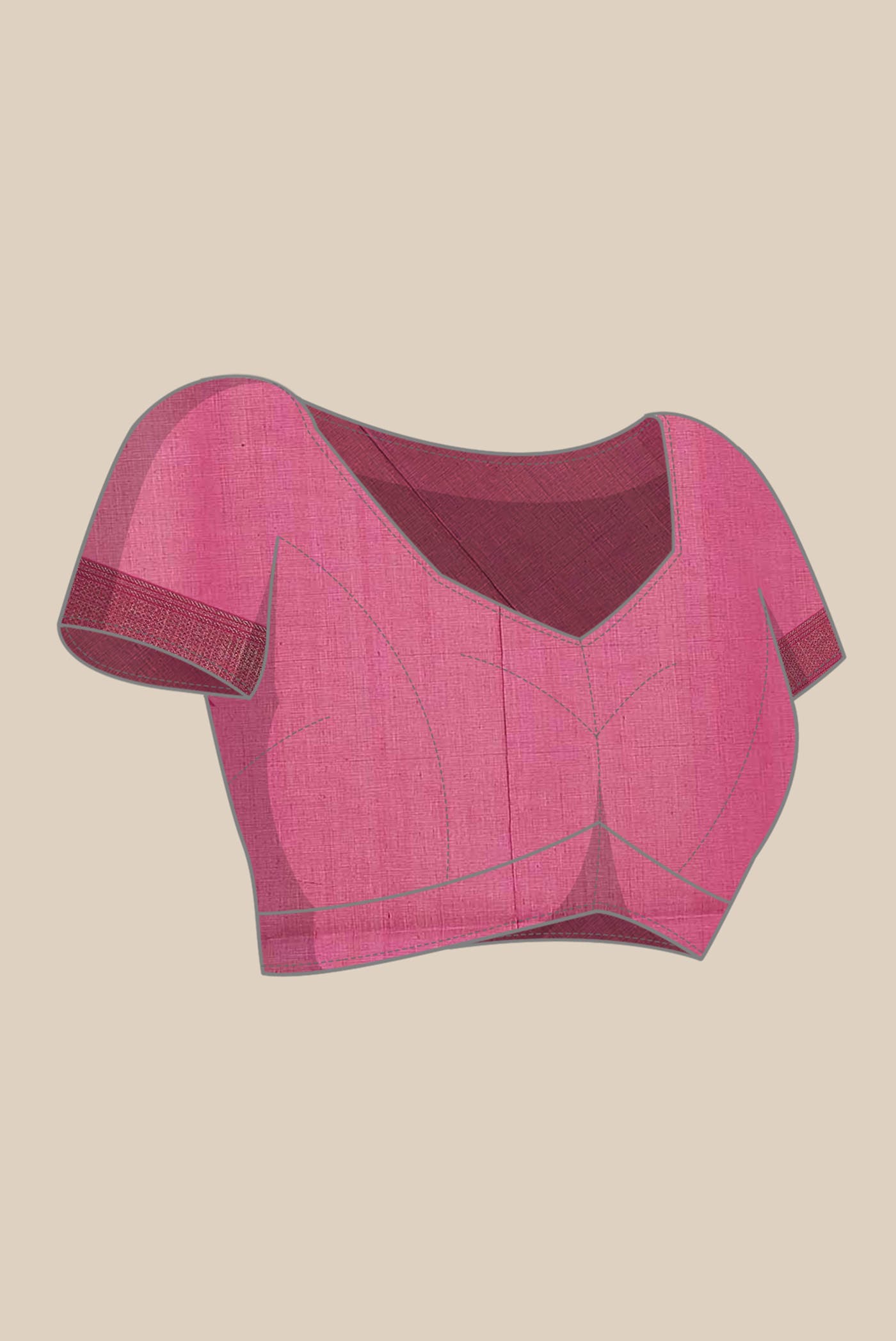Pink Maheshwari Silk Cotton Saree
