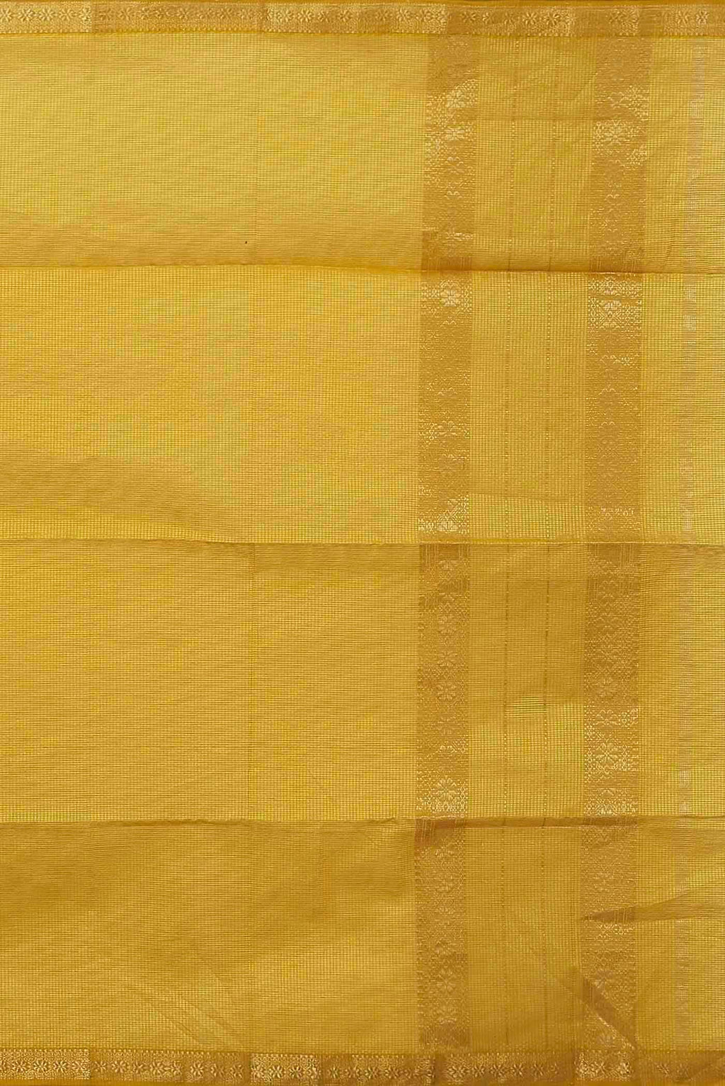 Yellow Maheshwari Silk Cotton Saree