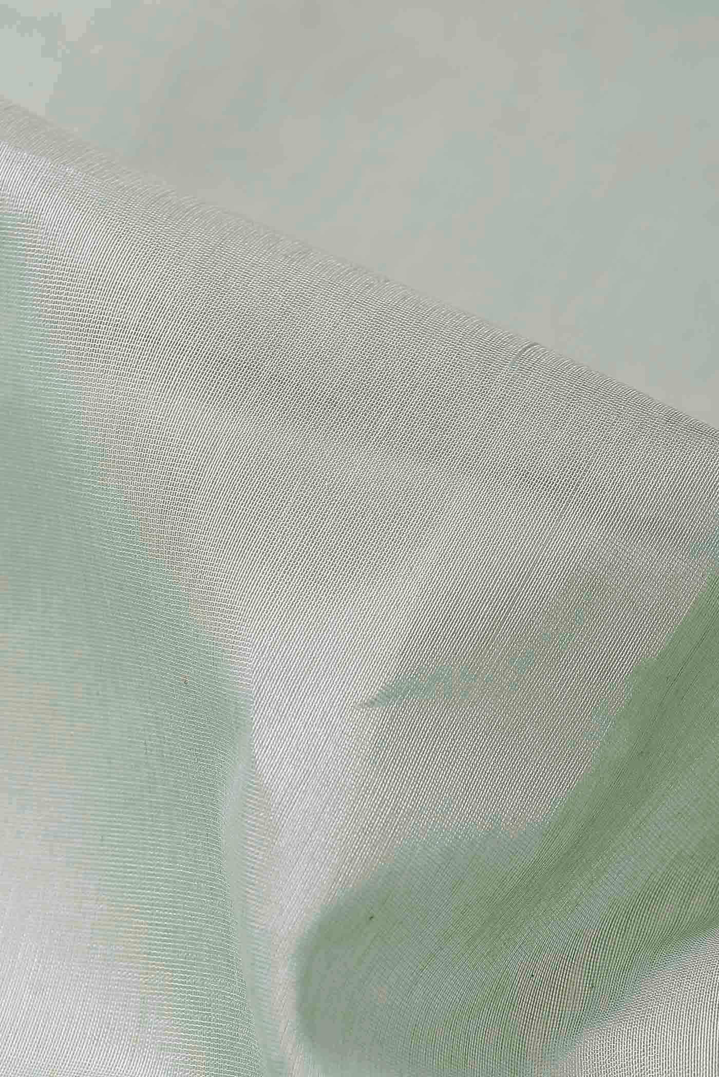 Green Maheshwari Silk Cotton Saree