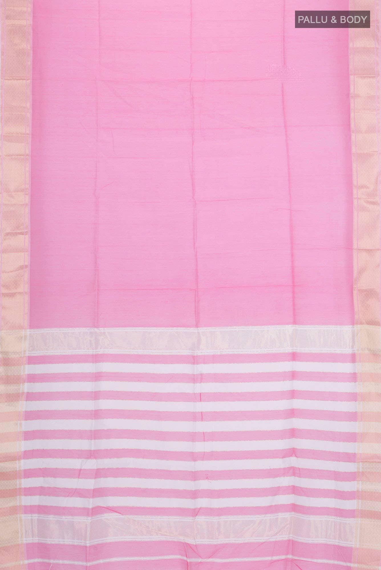 Rose pink Maheshwari Silk Cotton Saree