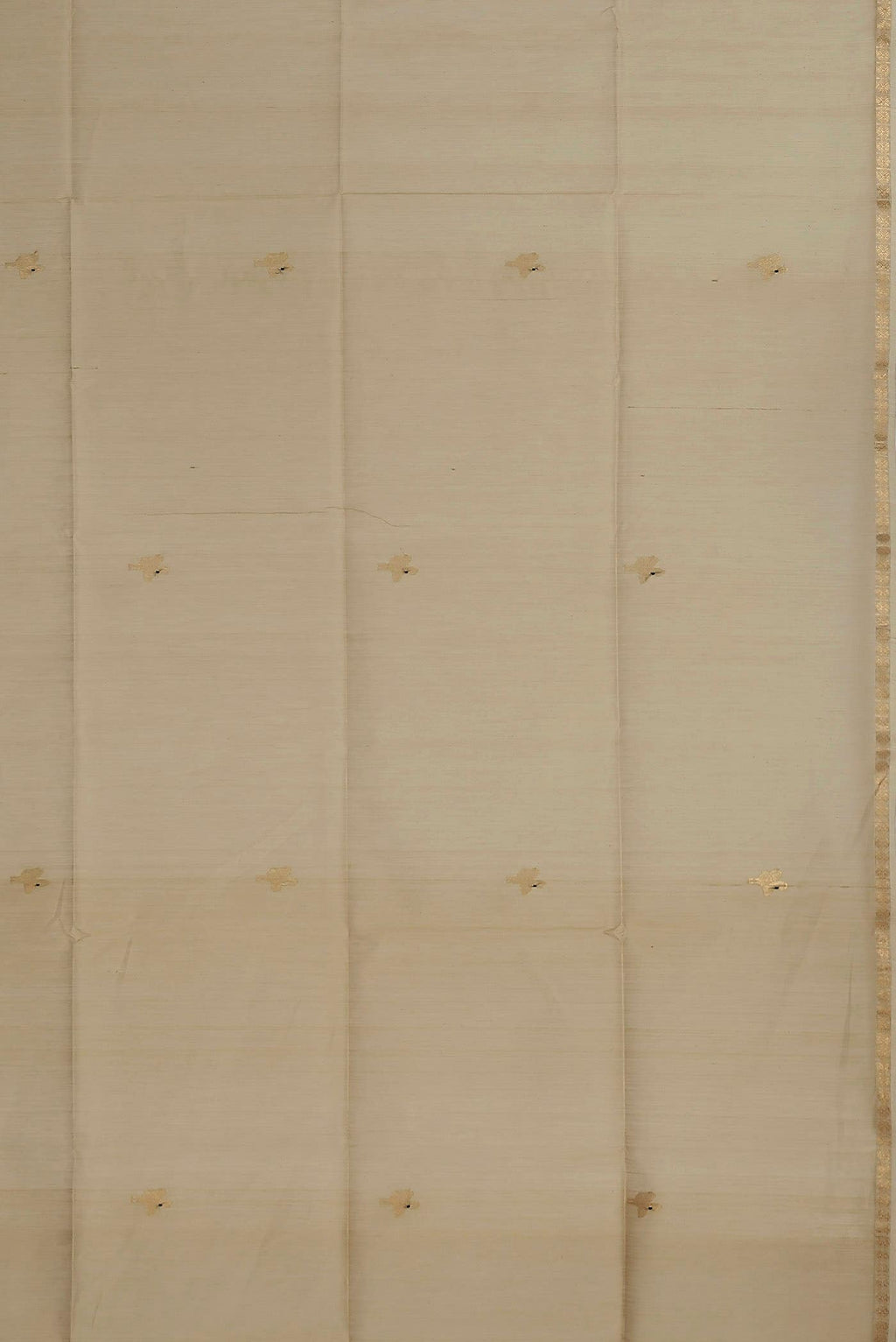 Beige Maheshwari Silk Cotton Saree